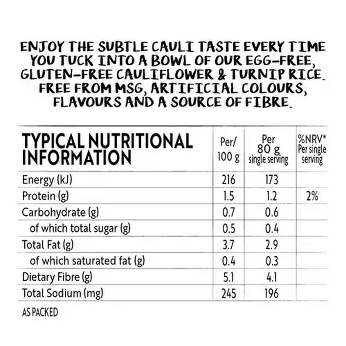 Image of Simple Truth Cauliflower & Turnip Rice 300g