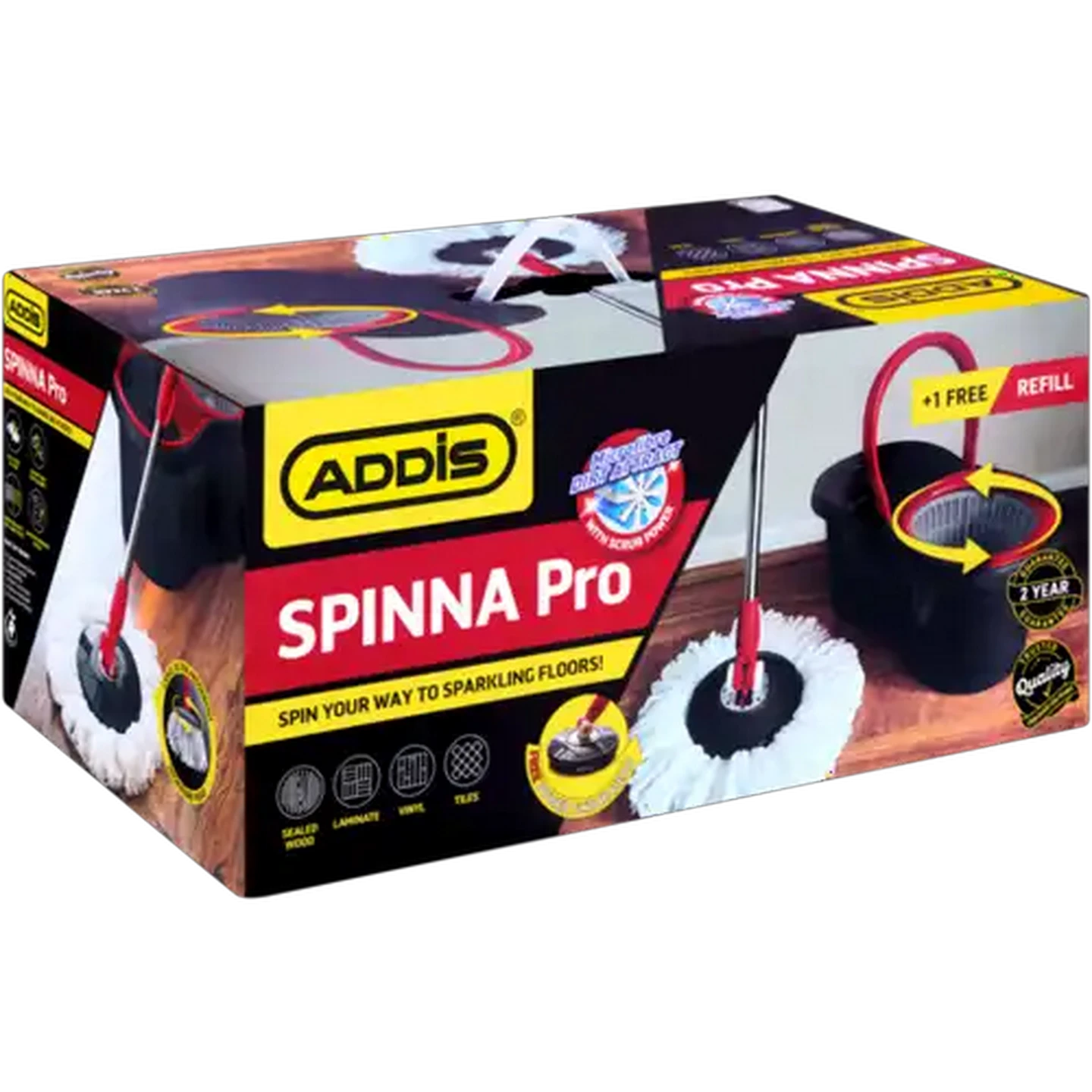 Image of ADDIS Spinna Pro Microfibre Mop