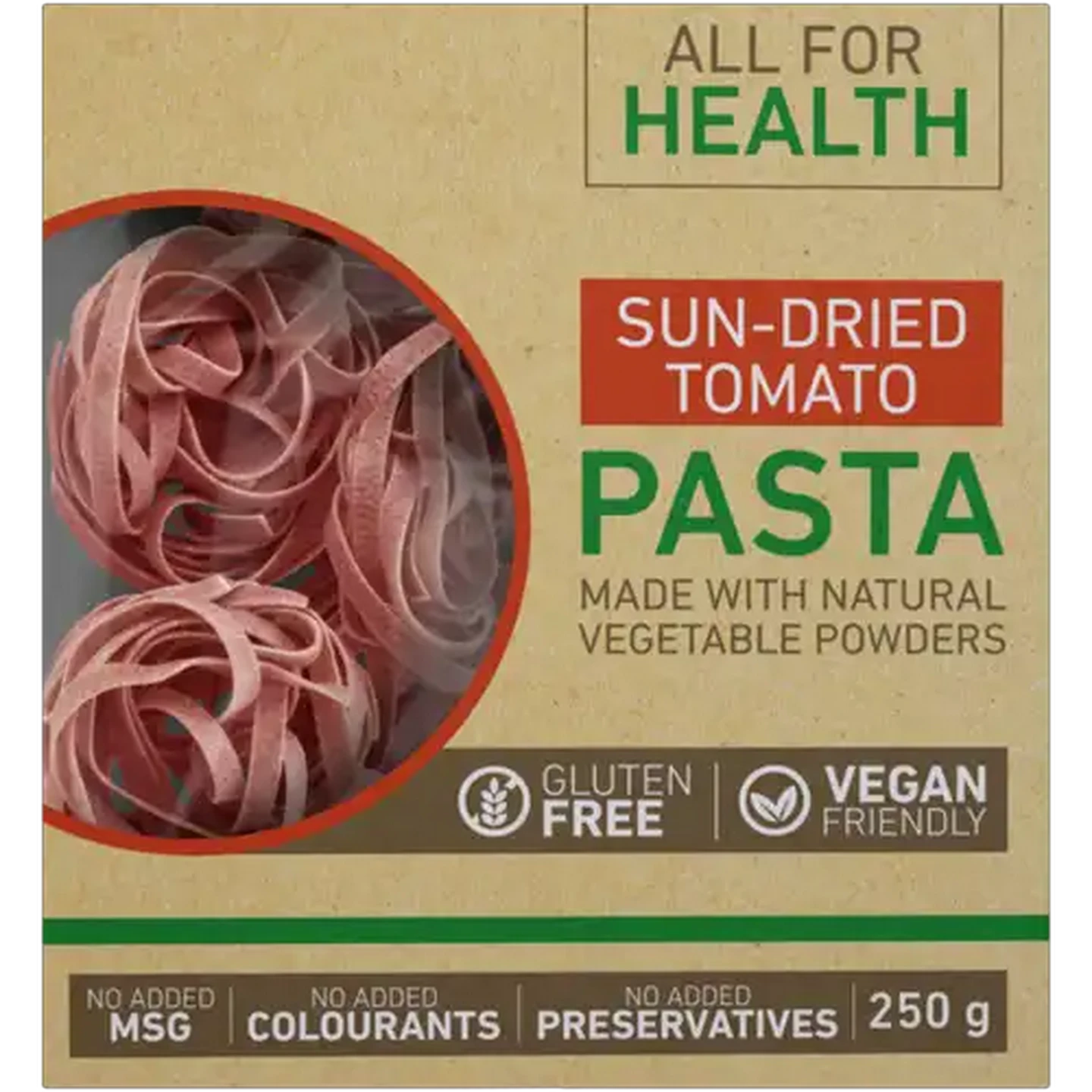 Image of All For Health Sun-Dried Tomato Pasta 250g