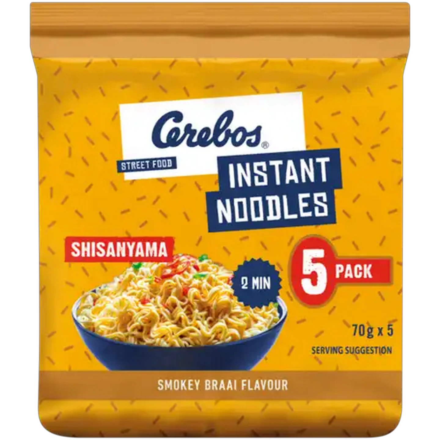 Image of Cerebos Street Food Shisanyama Instant Noodles 5 x 70g