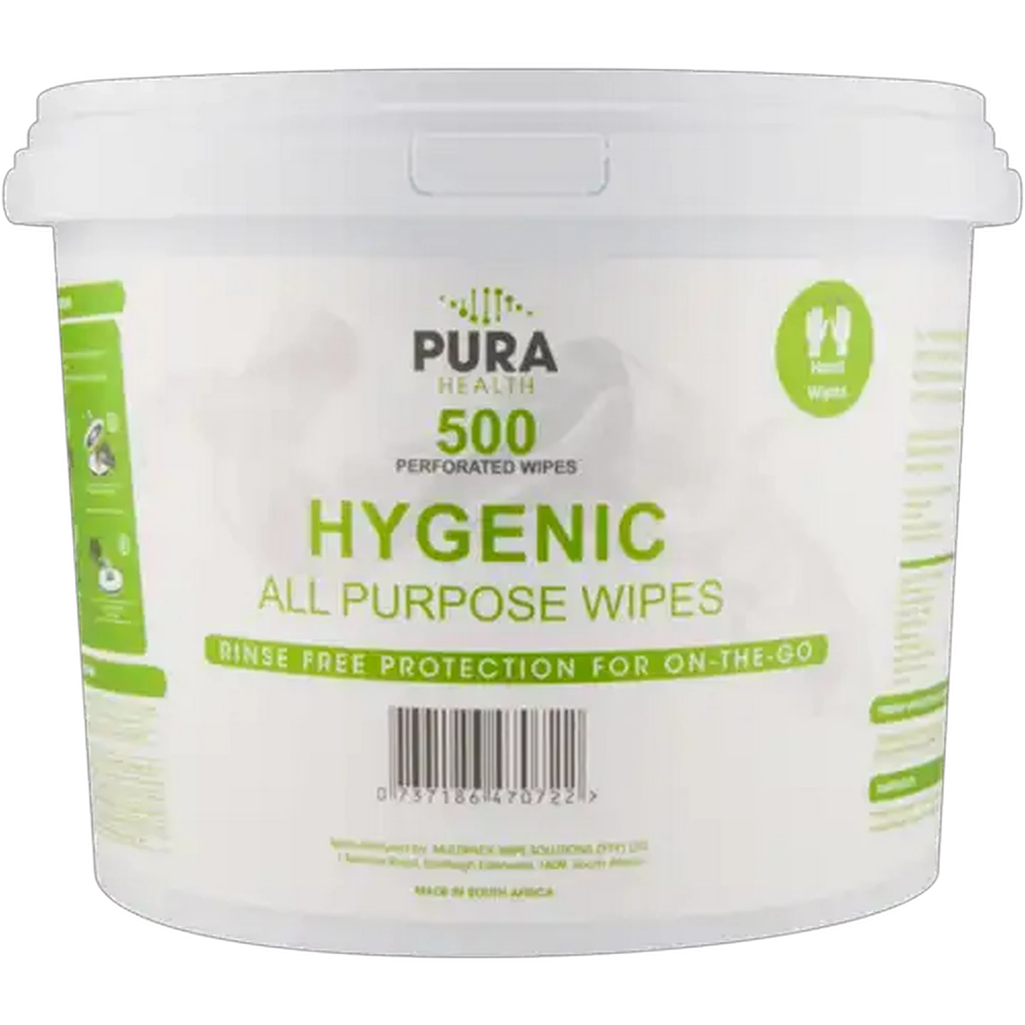 Image of Pura Health Hygenic All Purpose Perforated Wipes 500-Pack