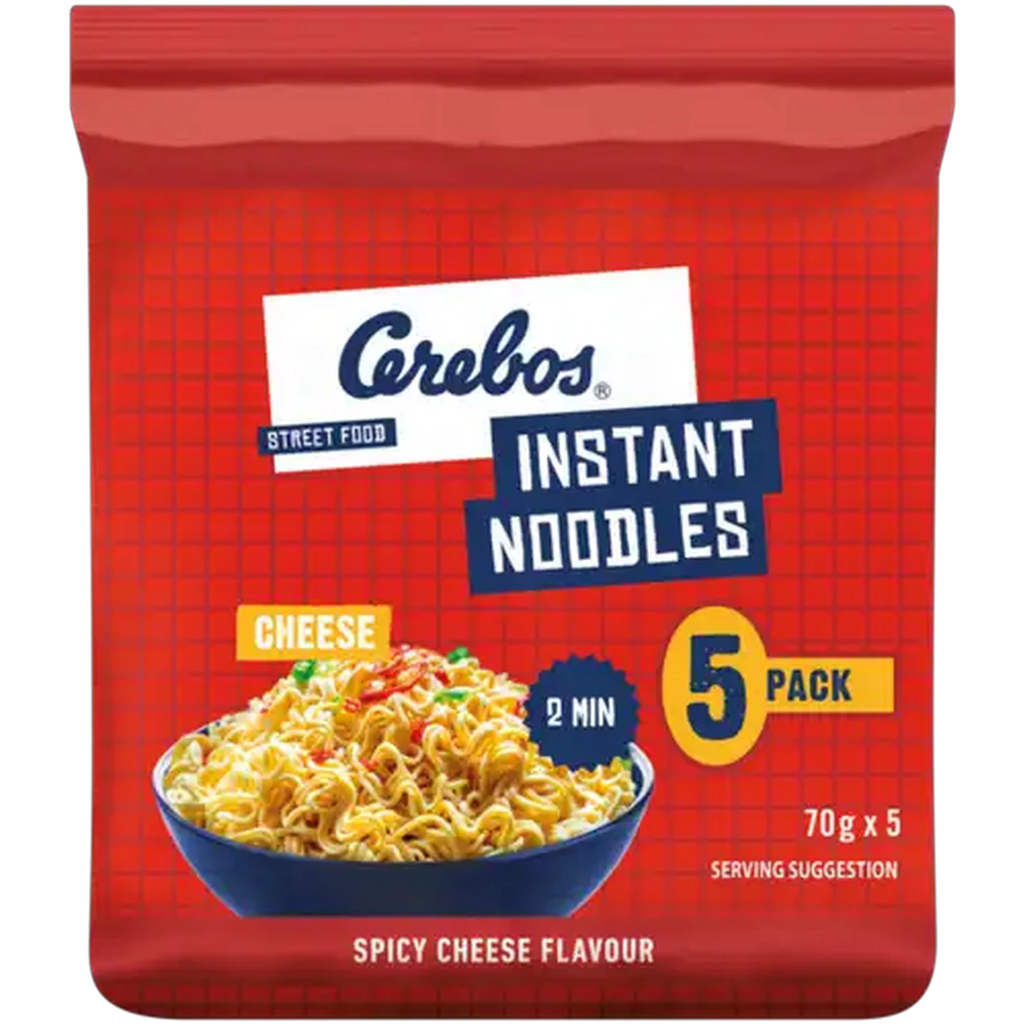Image of Cerebos Street Food Cheese Instant Noodles 5 x 70g