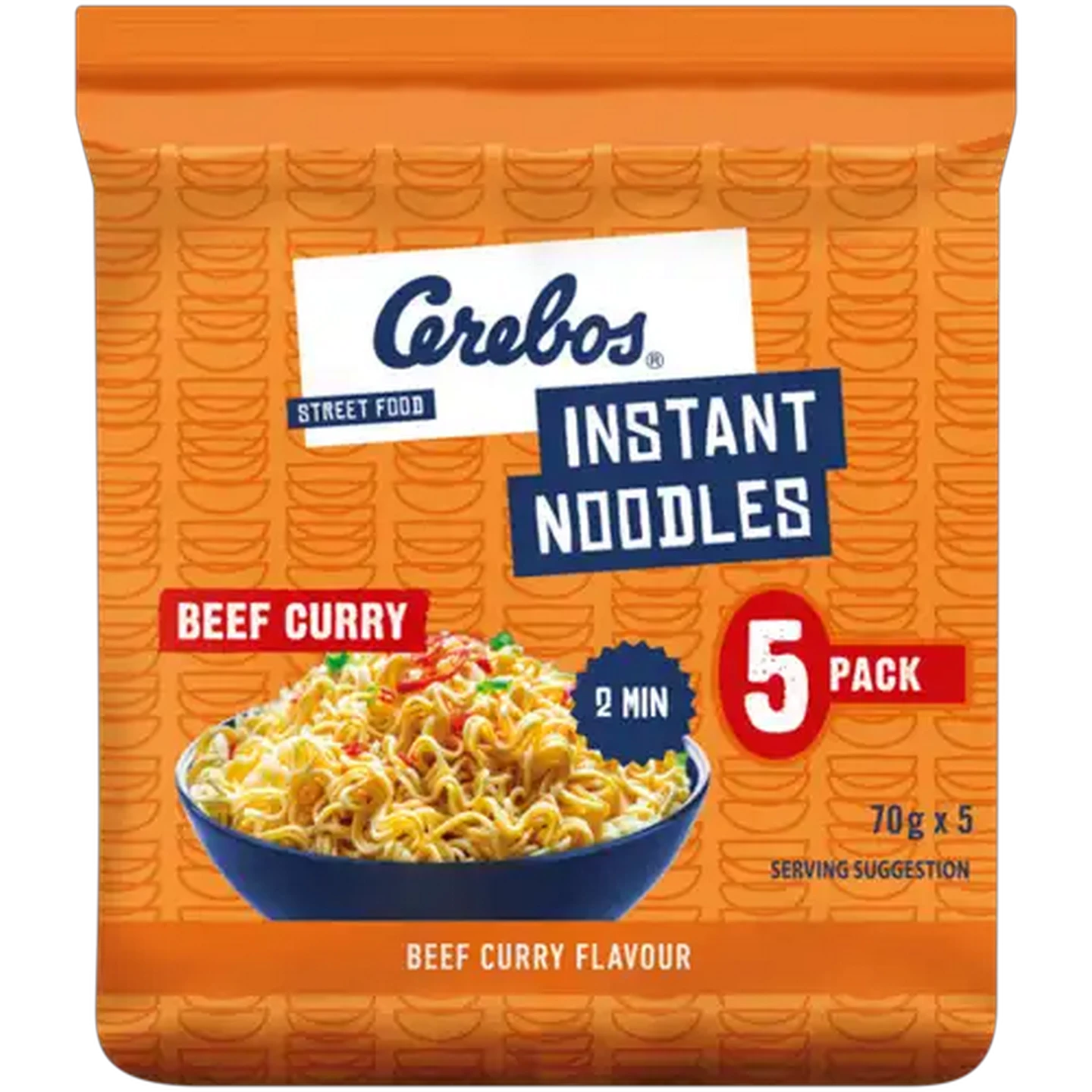 Image of Cerebos Street Food Beef Curry Instant Noodles 5 x 70g