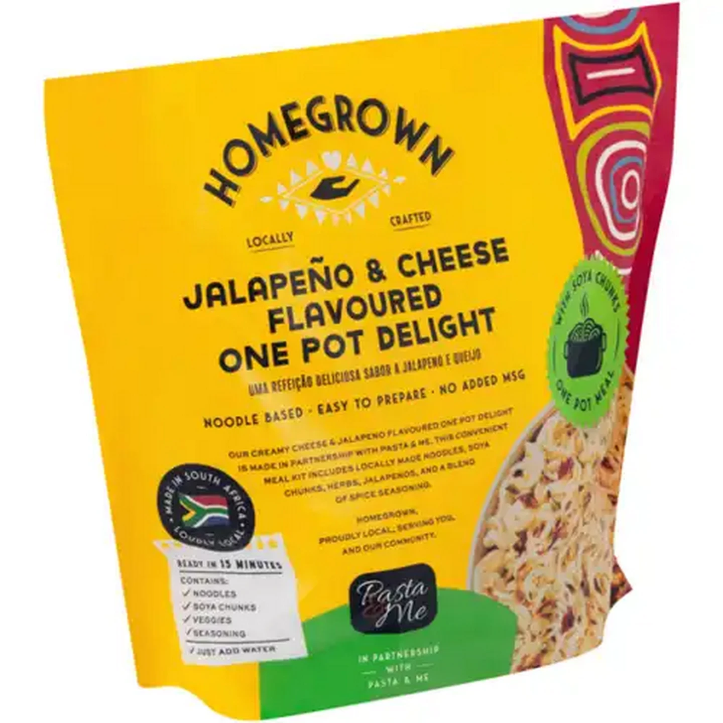 Image of Homegrown Pasta & Me Jalapeño & Cheese Flavoured One Pot Delight 350g