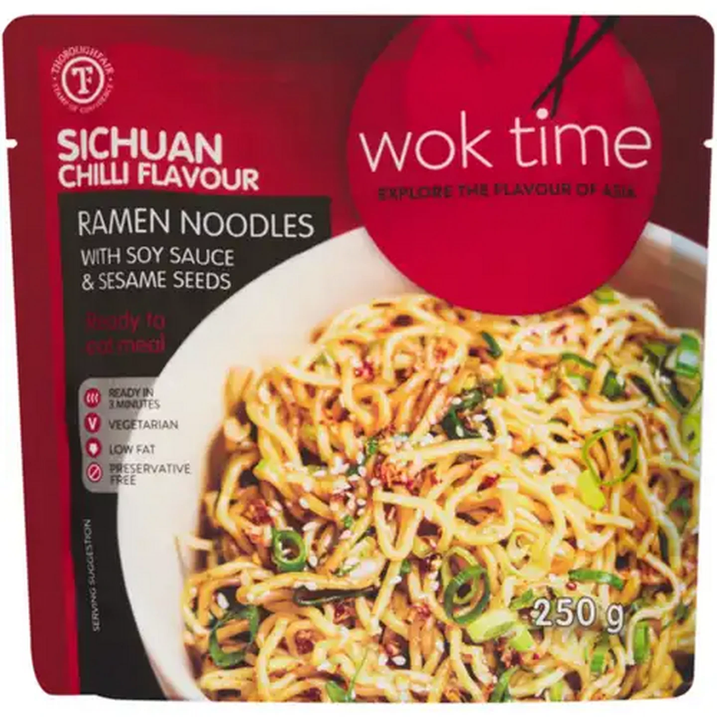 Image of Wok Time Sichuan Chilli Flavour Ramen Noodles 250g