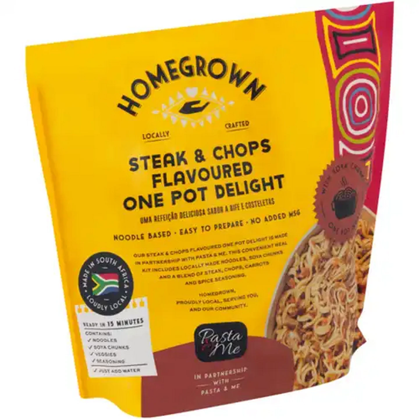 Image of Homegrown Pasta & Me Steak & Chops Flavoured One Pot Delight 350g