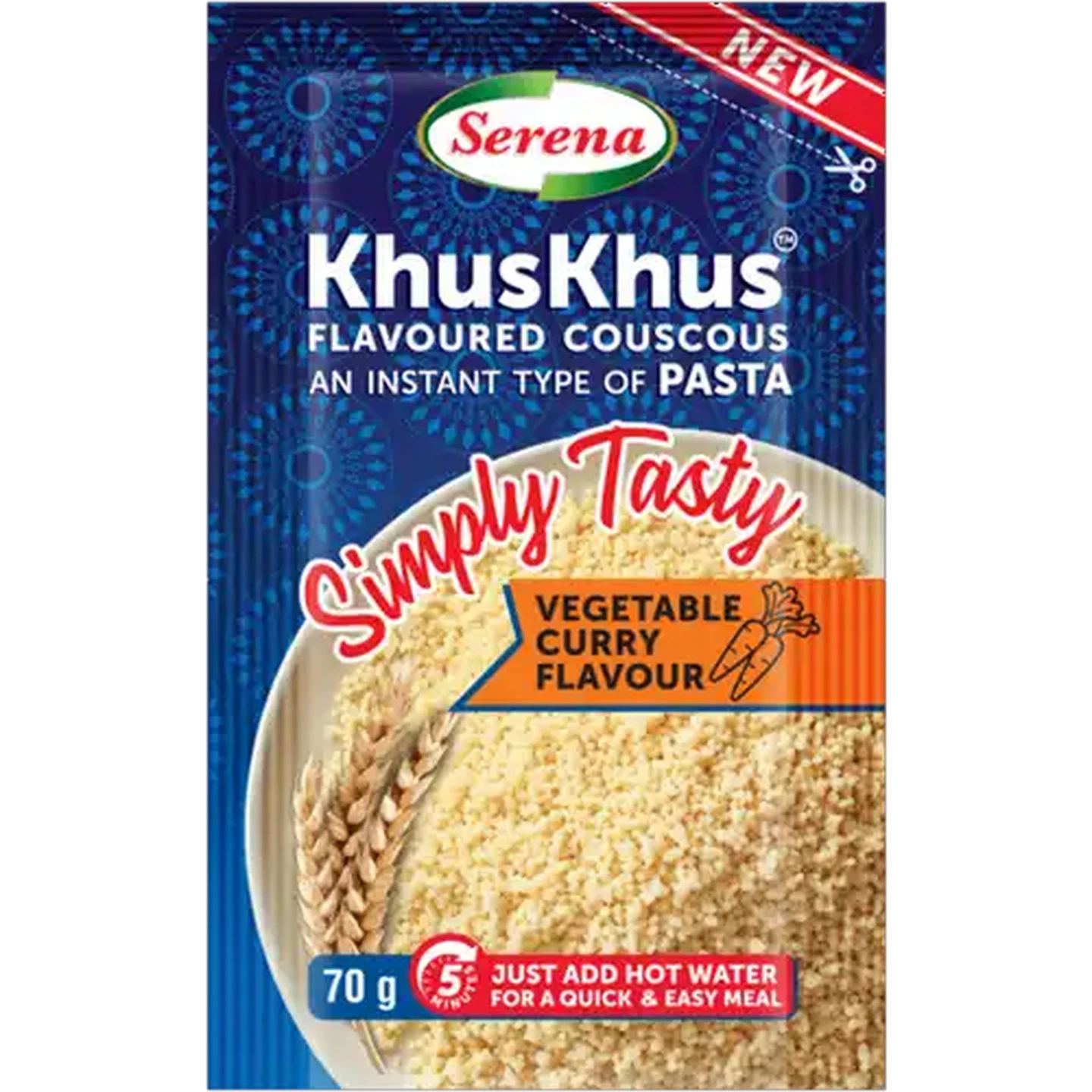 Image of Serena Vegetable Curry Flavour KhusKhus Pasta 70g