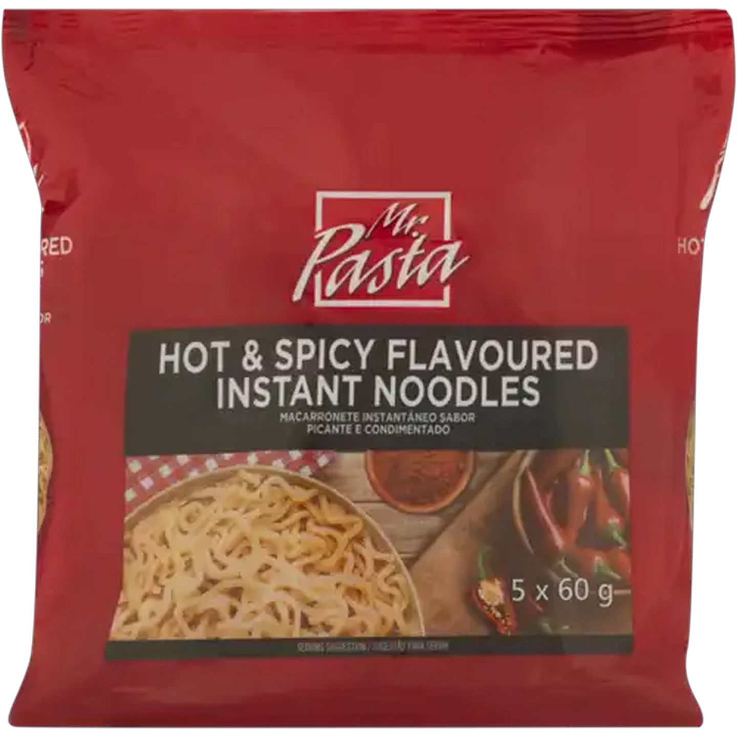 Image of Mr. Pasta Hot & Spicy Flavoured Instant Noodles 5 x 60g
