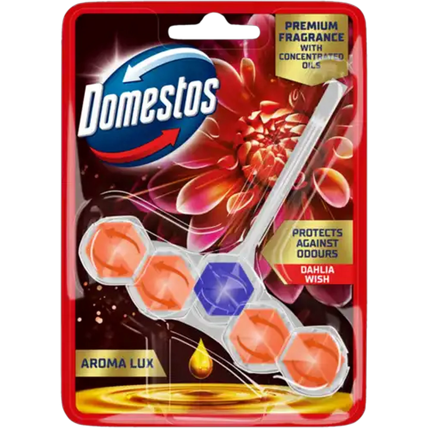 Image of Domestos Dahlia Wish Aroma Lux Toilet Block