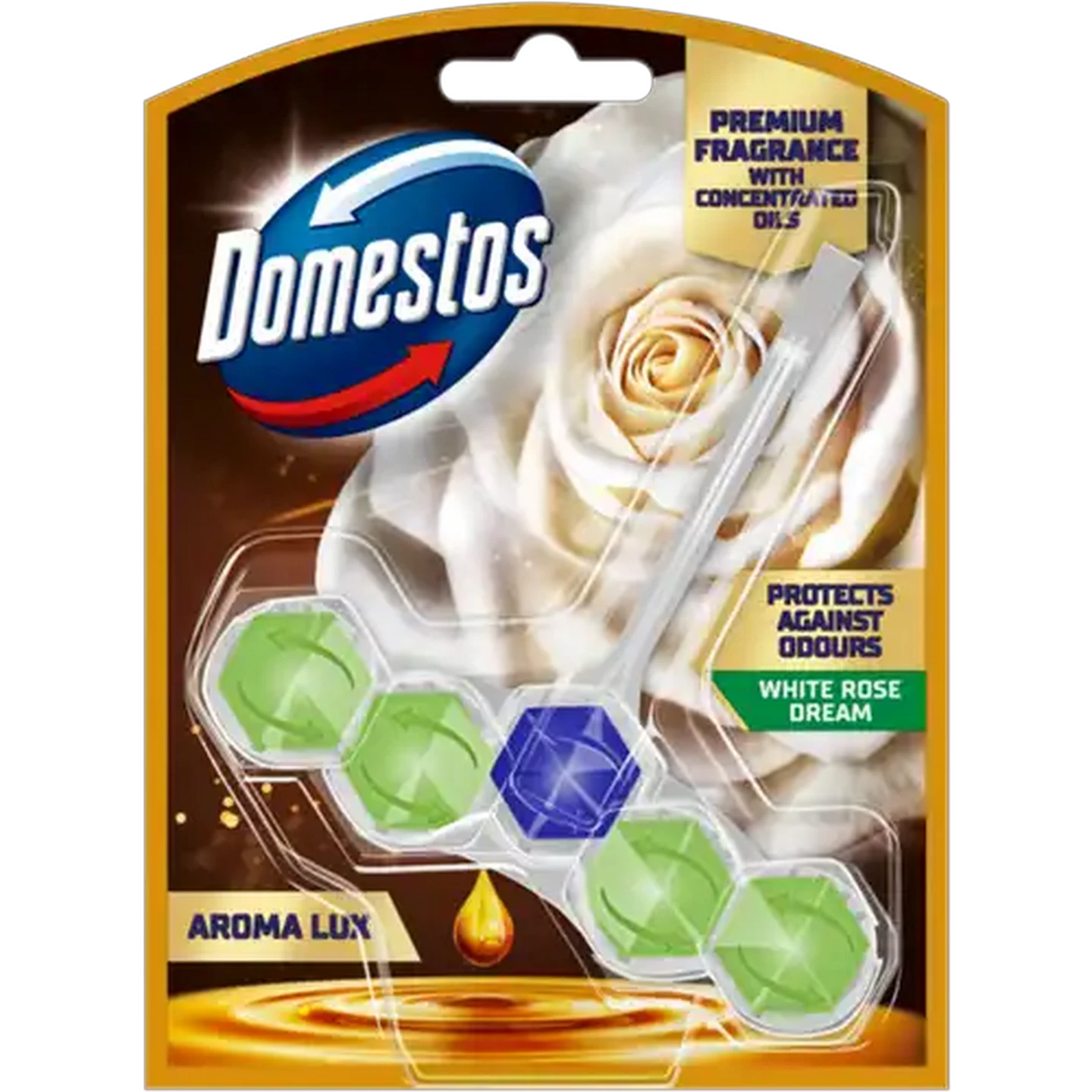 Image of Domestos White Rose Dream Toilet Blocks 50g
