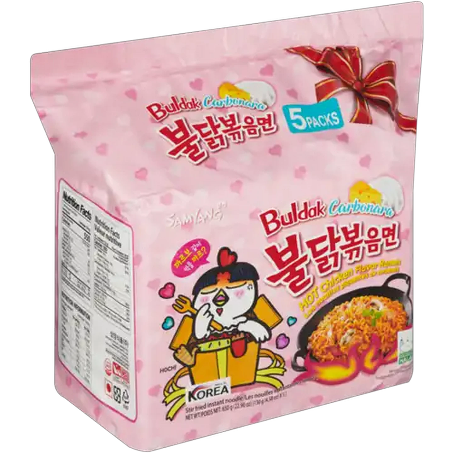 Image of Samyang Buldak Carbonara Hot Chicken Flavour Ramen Noodles 5 x 130g
