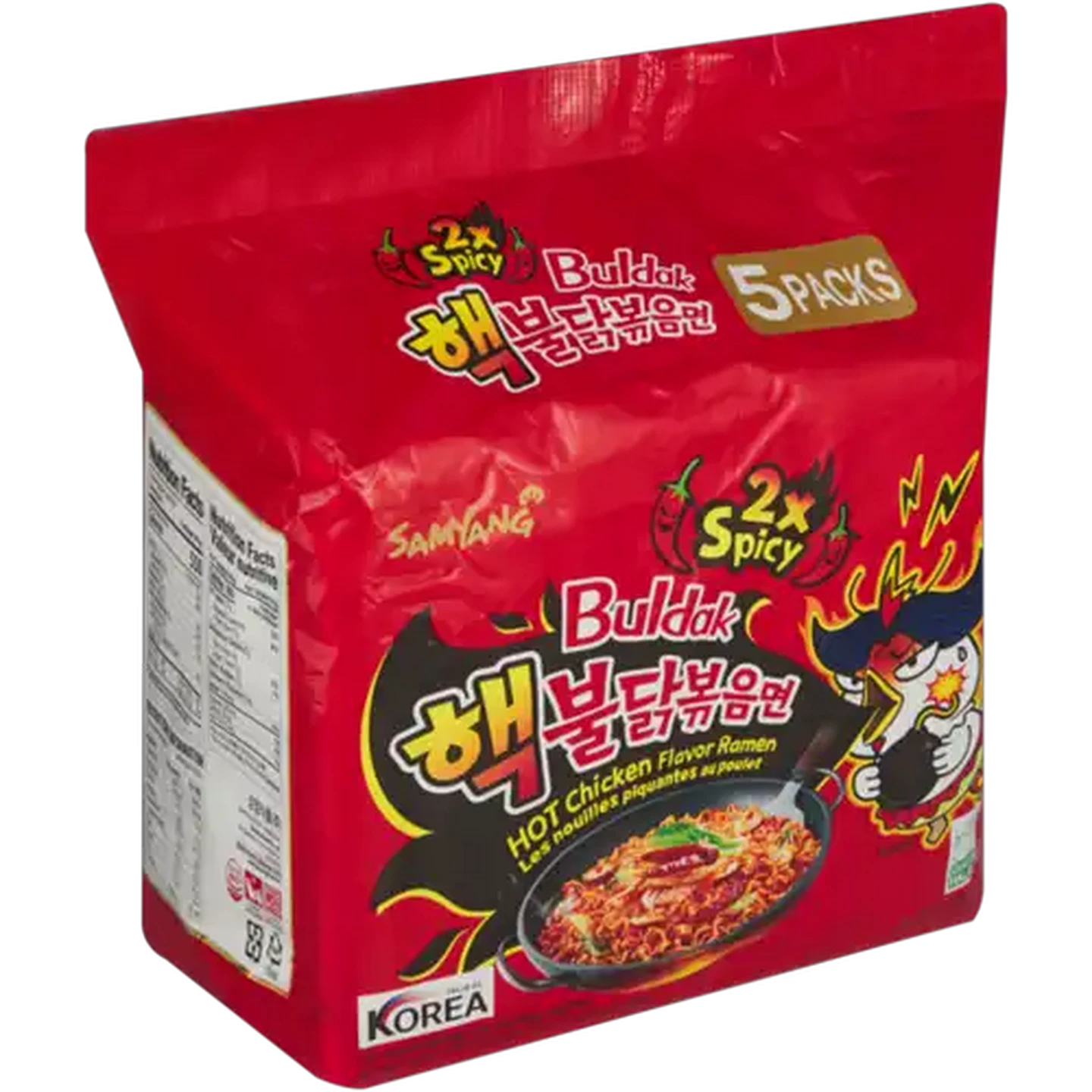 Image of Samyang Buldak 2x Spicy Hot Chicken Flavour Ramen Noodles 5 x 140g