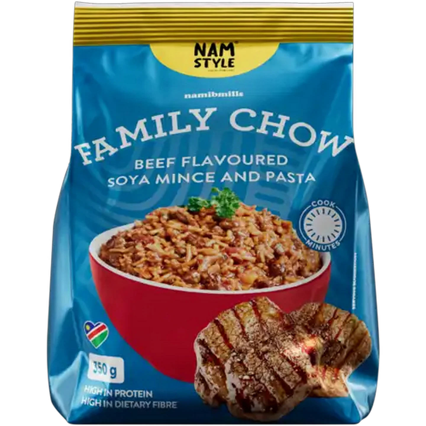 Image of NamStyle Family Chow Beef Flavoured Soya Mince and Pasta 350g