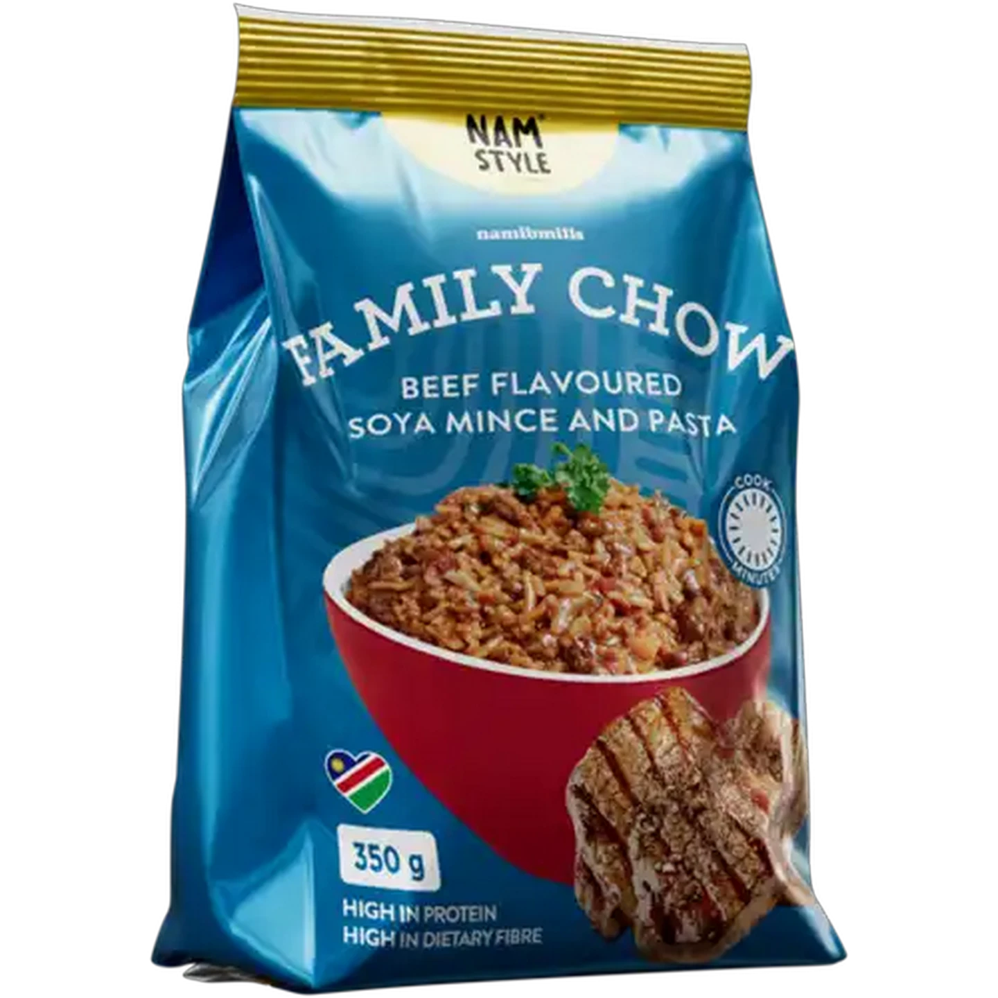 Image of NamStyle Family Chow Beef Flavoured Soya Mince and Pasta 350g