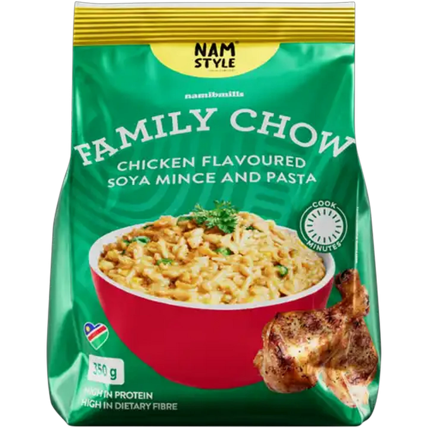 Image of NamStyle Family Chow Chicken Flavoured Soya Mince and Pasta 350g