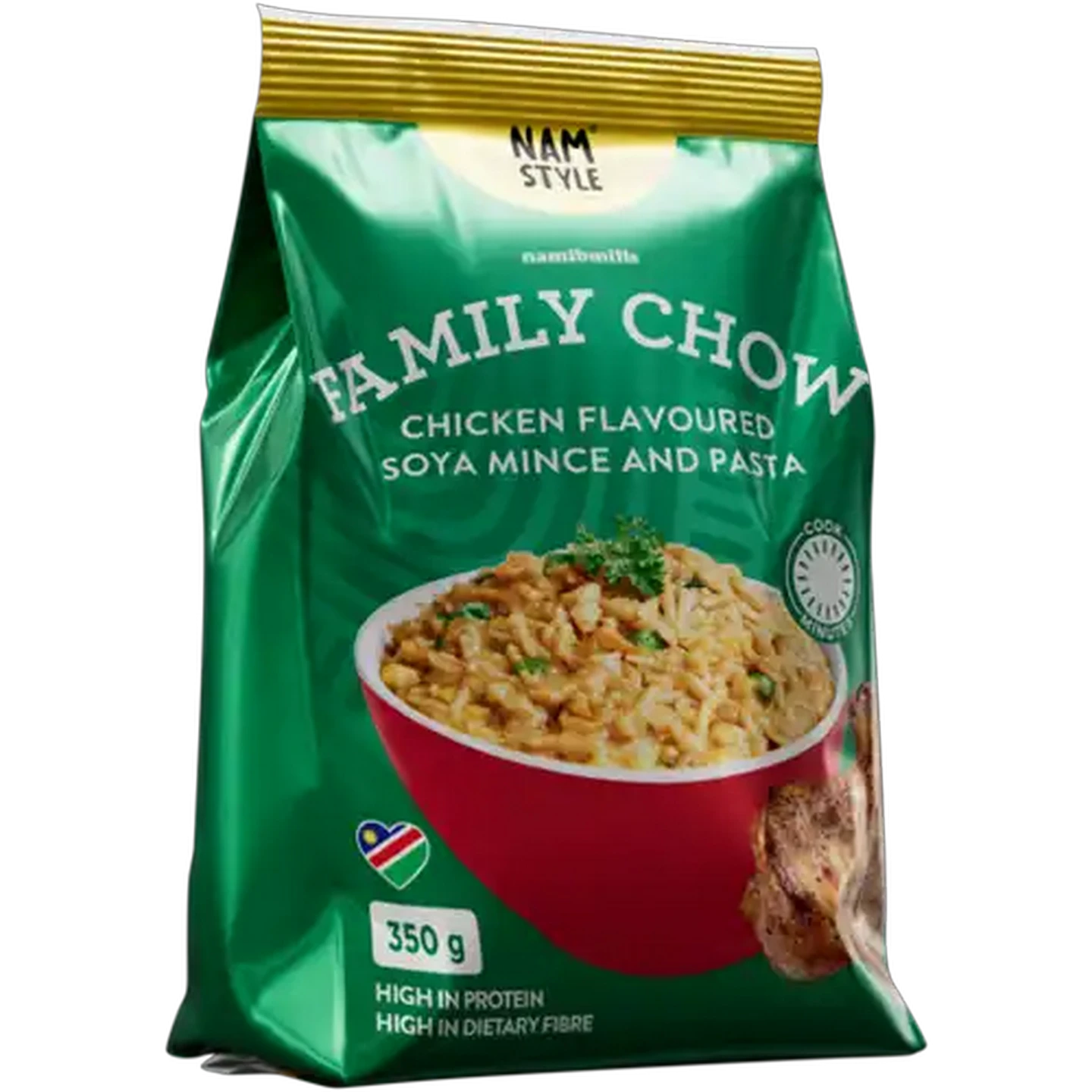 Image of NamStyle Family Chow Chicken Flavoured Soya Mince and Pasta 350g