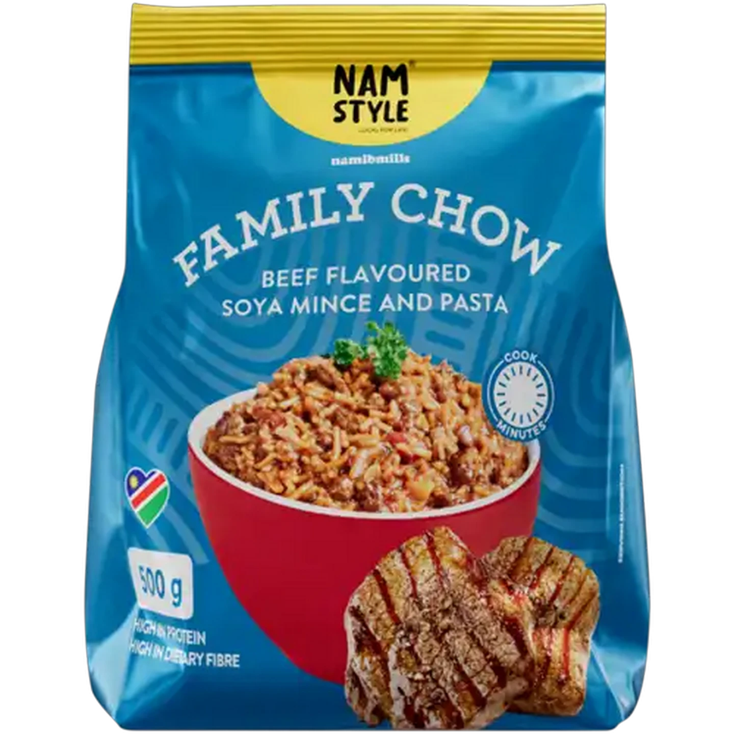 Image of NamStyle Beef Flavoured Family Chow Soya Mince and Pasta 500g