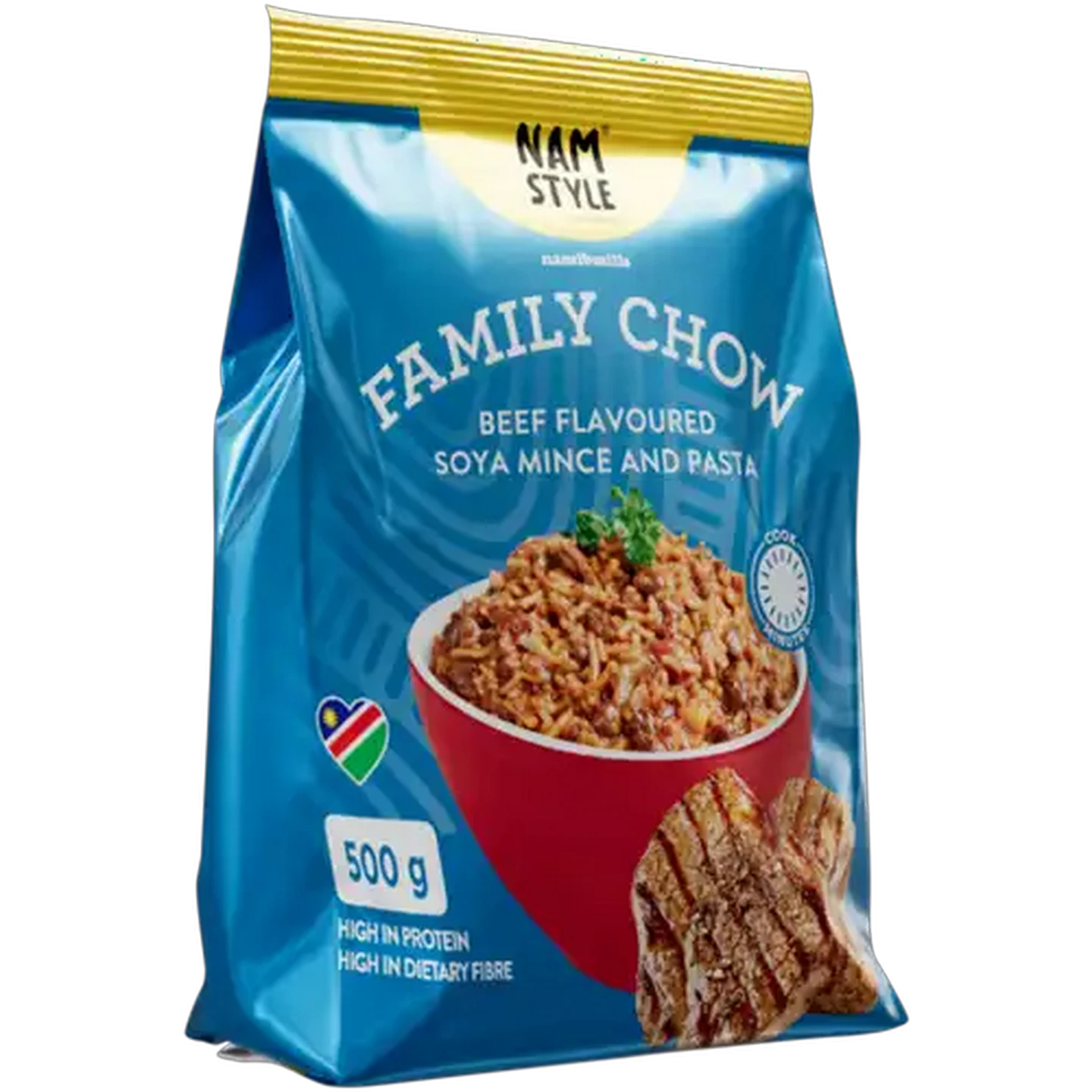 Image of NamStyle Beef Flavoured Family Chow Soya Mince and Pasta 500g