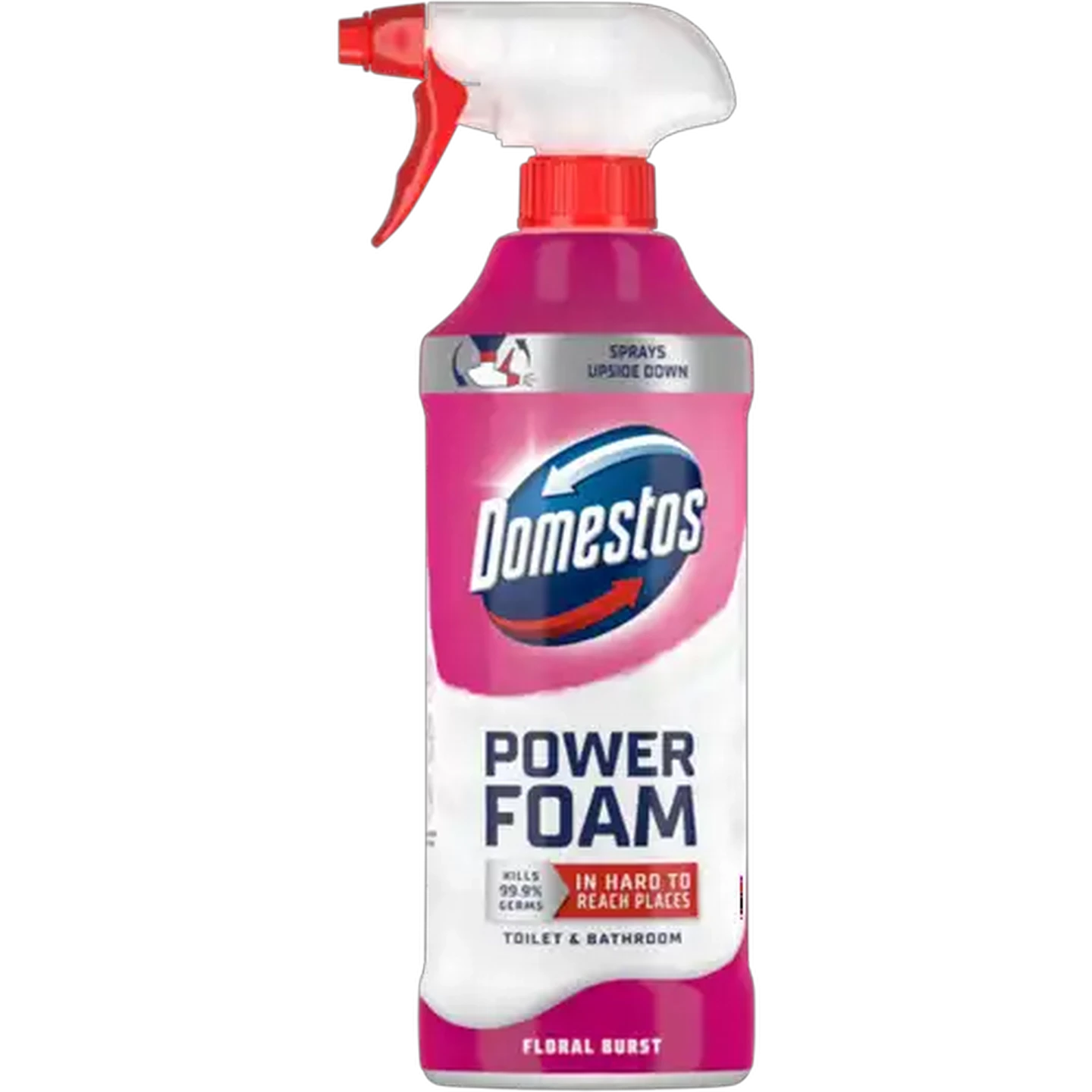 Image of Domestos Power Foam Floral Burst Toilet & Bathroom Cleaner 450ml