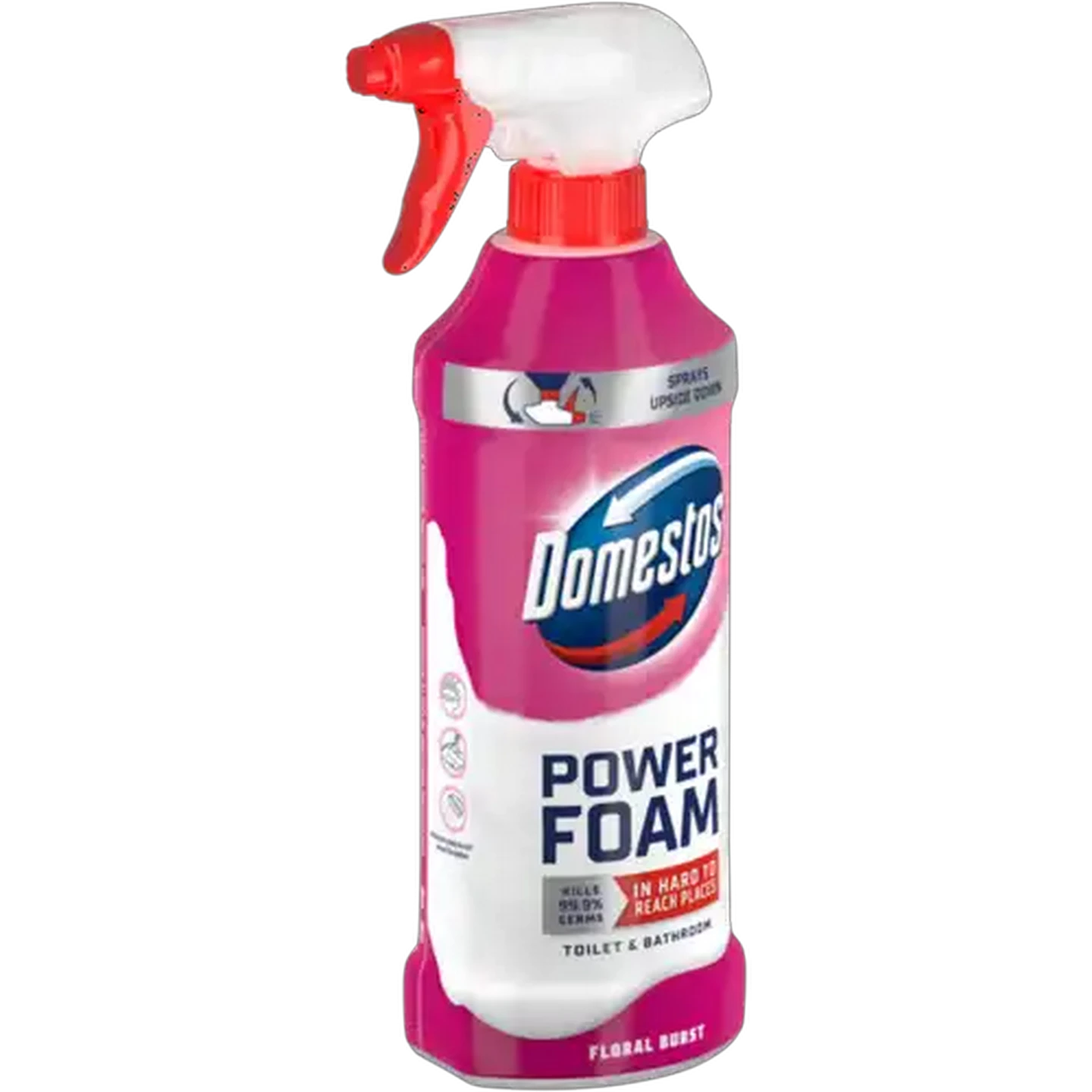 Image of Domestos Power Foam Floral Burst Toilet & Bathroom Cleaner 450ml