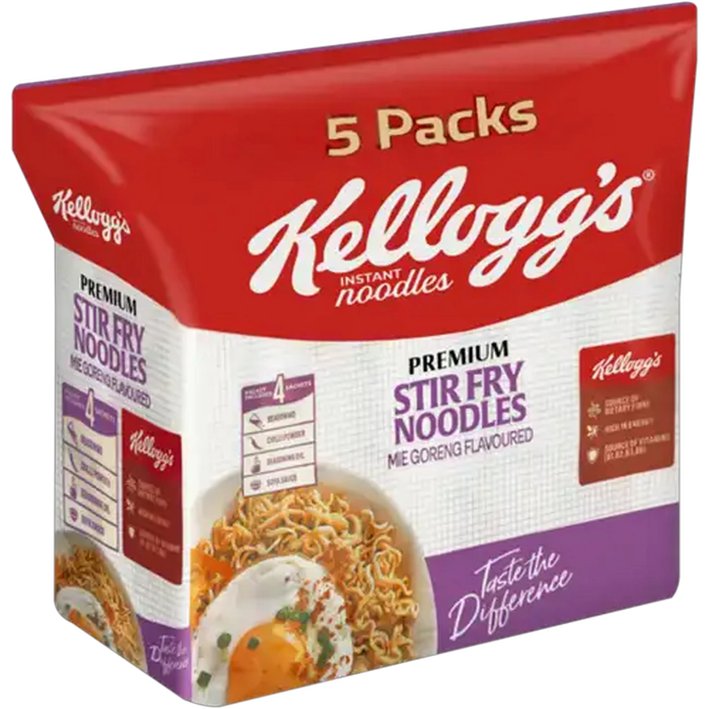 Image of Kellogg's Mie Goreng Flavoured Premium Stir Fry Noodles 5 x 80g