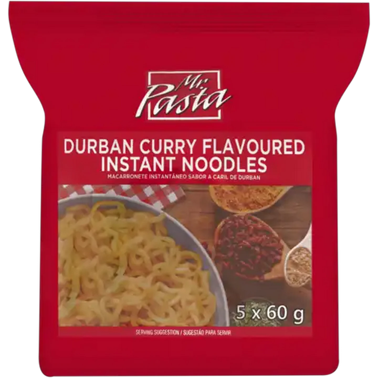 Image of Mr. Pasta Durban Curry Flavoured Instant Noodles 5 x 60g