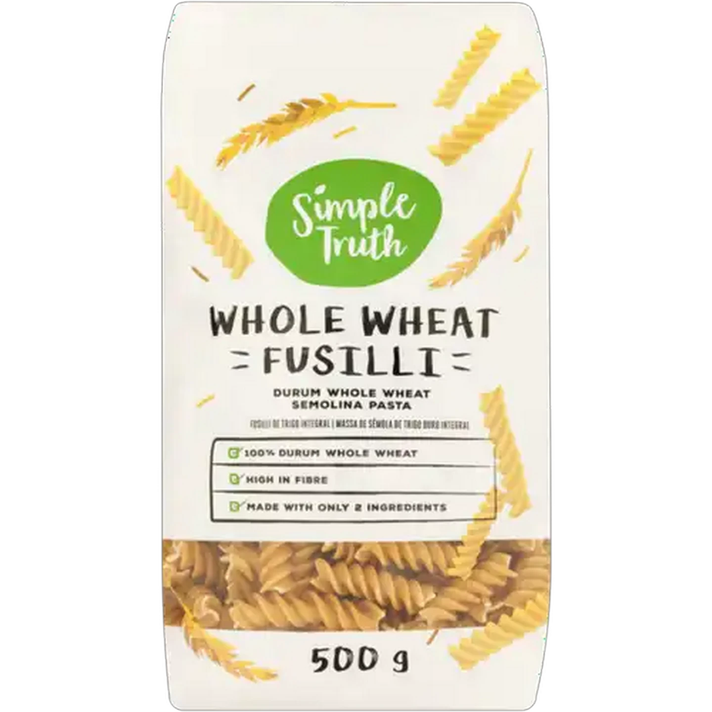 Image of Simple Truth Whole Wheat Fusilli Pasta 500g