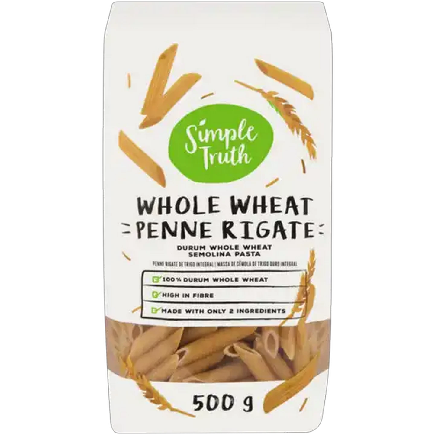 Image of Simple Truth Whole Wheat Penne Rigate 500g