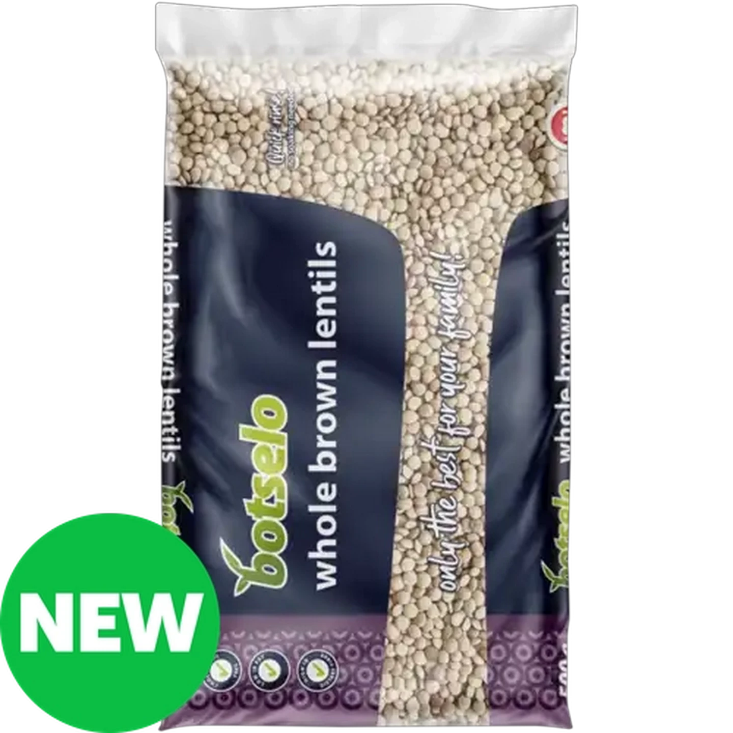 Image of Botselo Whole Brown Lentils 500g