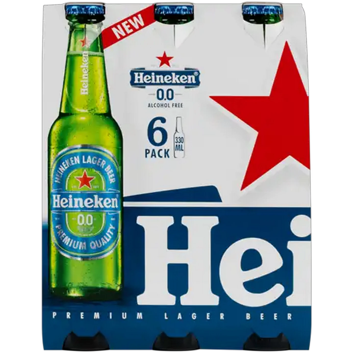 Image of Heineken Non-Alcoholic Beer Bottles 6 x 330ml