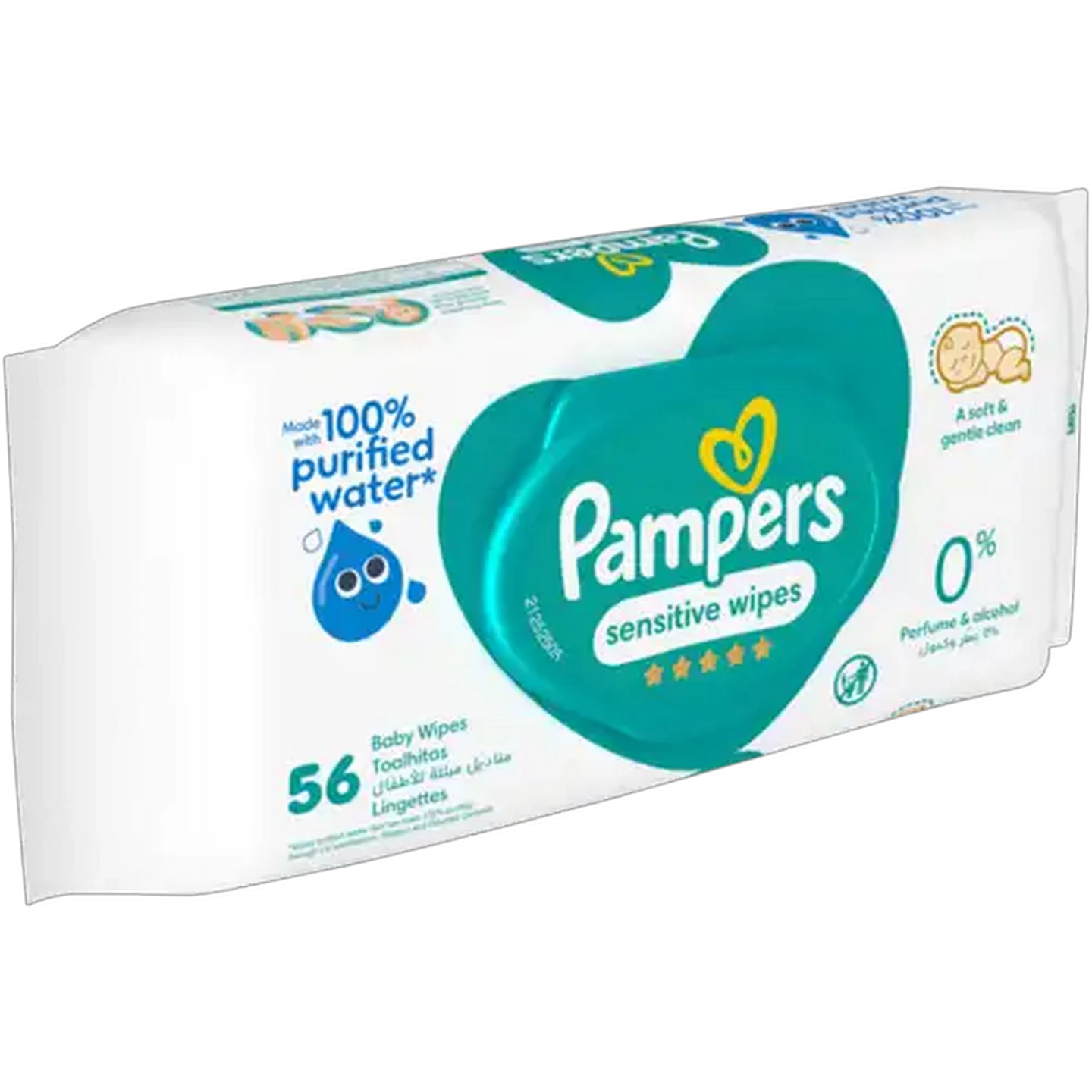 Image of Pampers Sensitive Baby Wipes 56 Pack