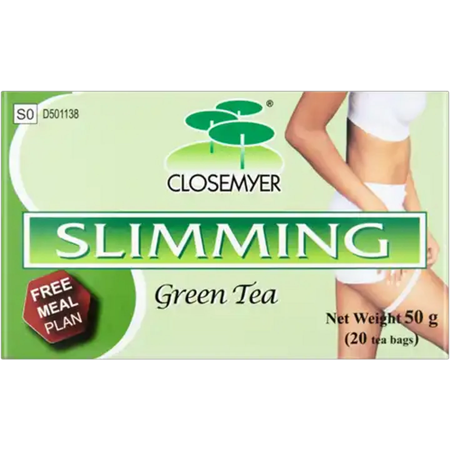 Image of Closemyer Slimming Green Tea Bags 20 Pack