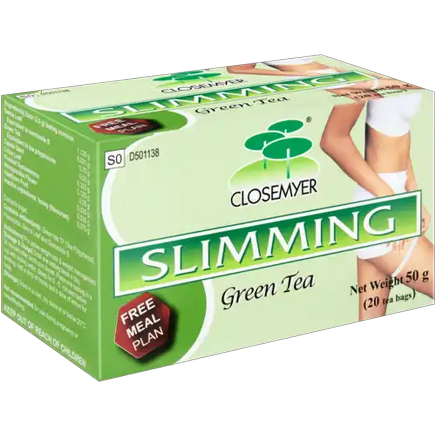 Image of Closemyer Slimming Green Tea Bags 20 Pack