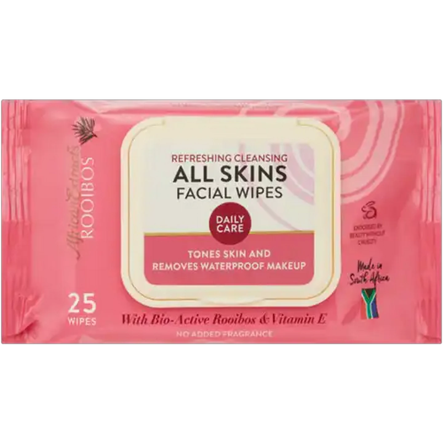 Image of African Extracts Rooibos All Skins Facial Wipes 25 Pack