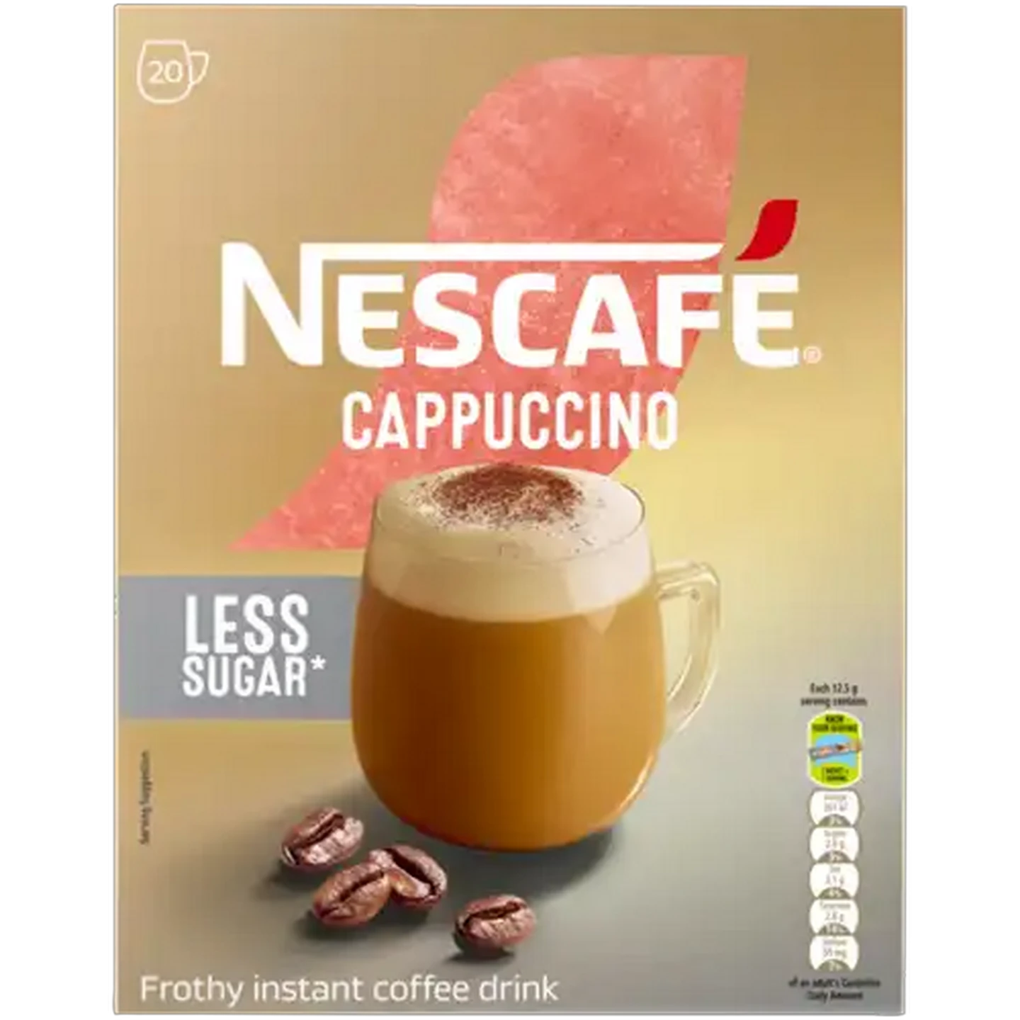 Image of NESCAFÉ Less Sugar Cappuccino 20 x 12.5g