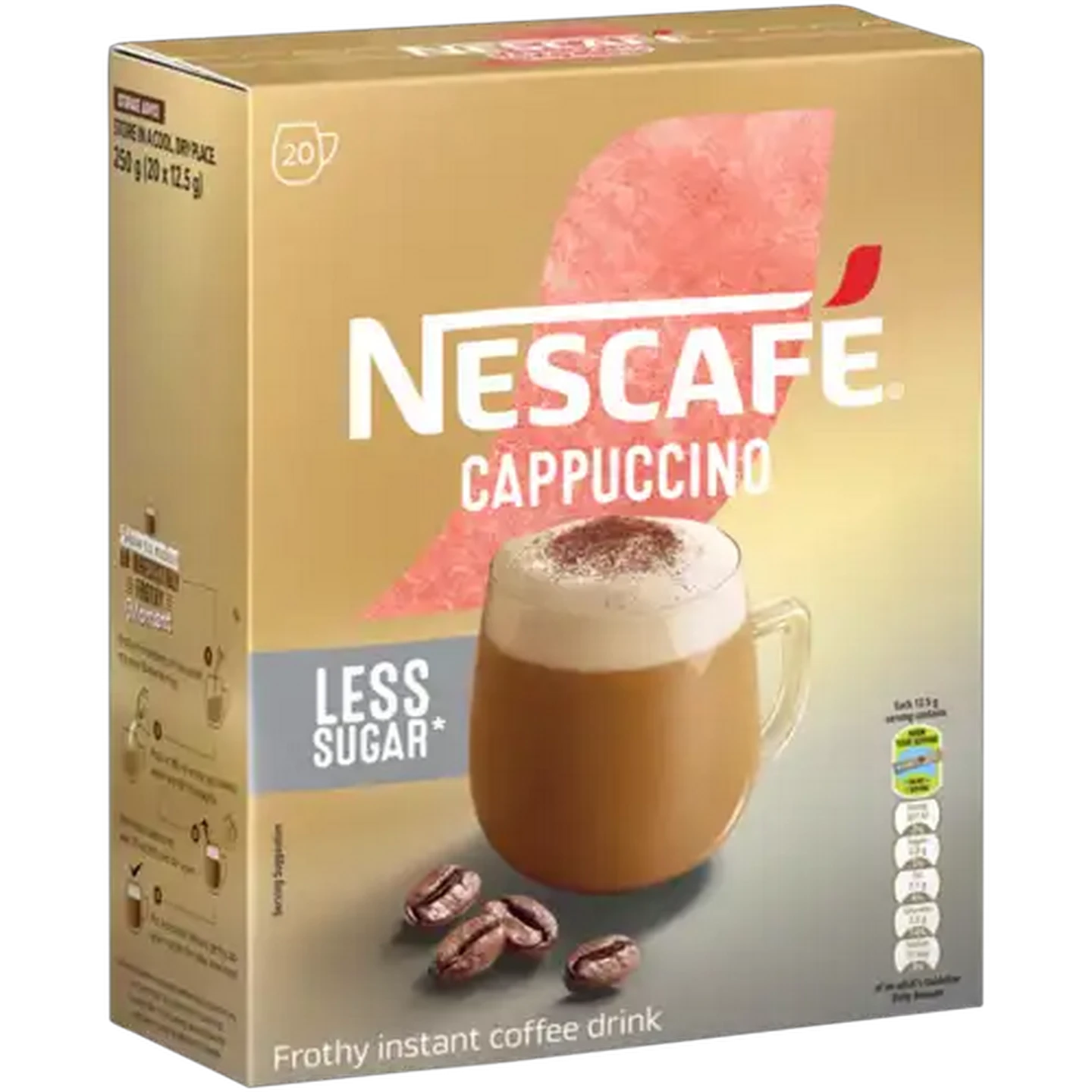 Image of NESCAFÉ Less Sugar Cappuccino 20 x 12.5g