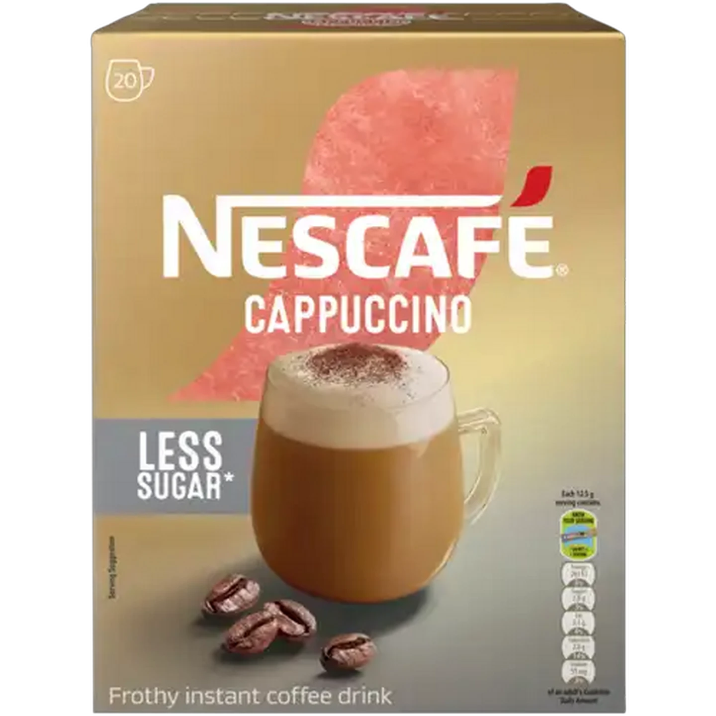 Image of NESCAFÉ Less Sugar Cappuccino 20 x 12.5g