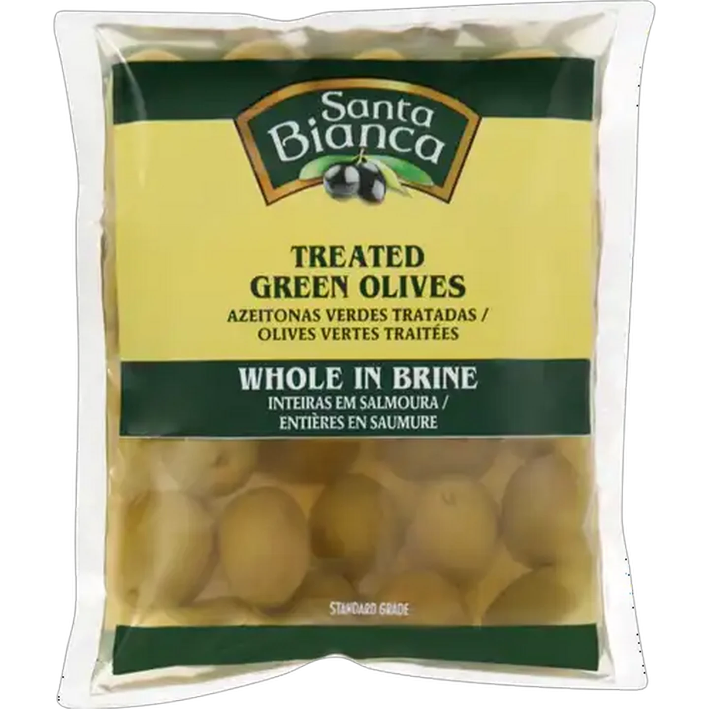 Image of Santa Bianca Whole Green Olives 195g