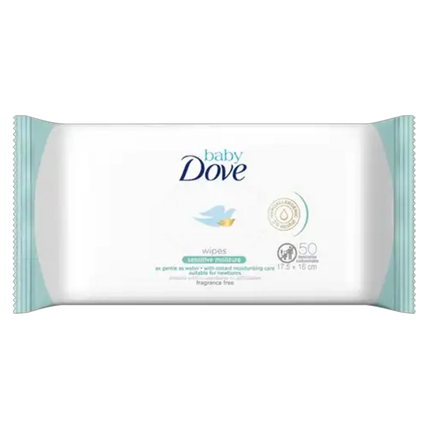 Image of Baby Dove Sensitive Moisture Baby Wipes 50 Pack