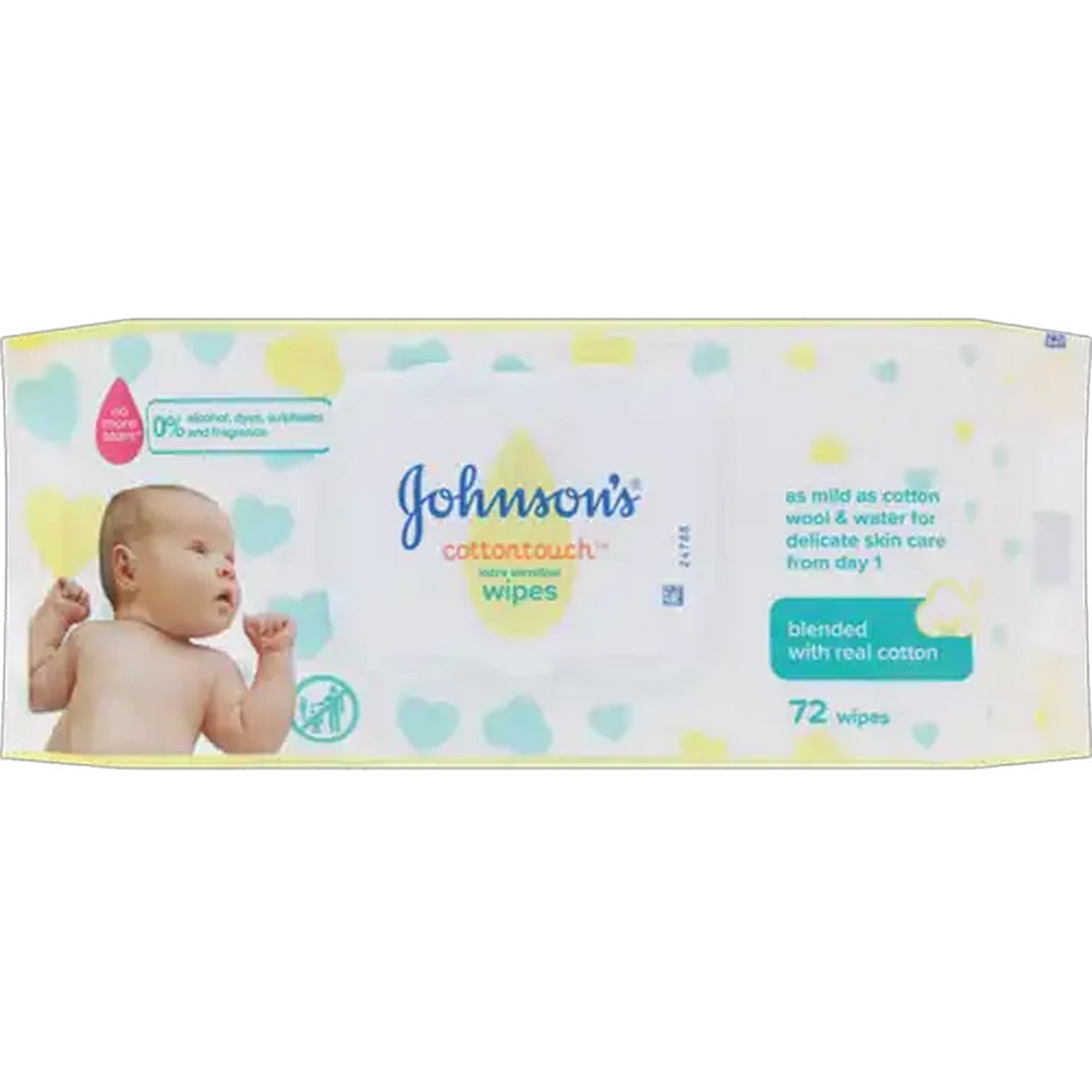 Image of JOHNSON’S Baby Cotton Touch Extra Sensitive Wipes 72 Pack