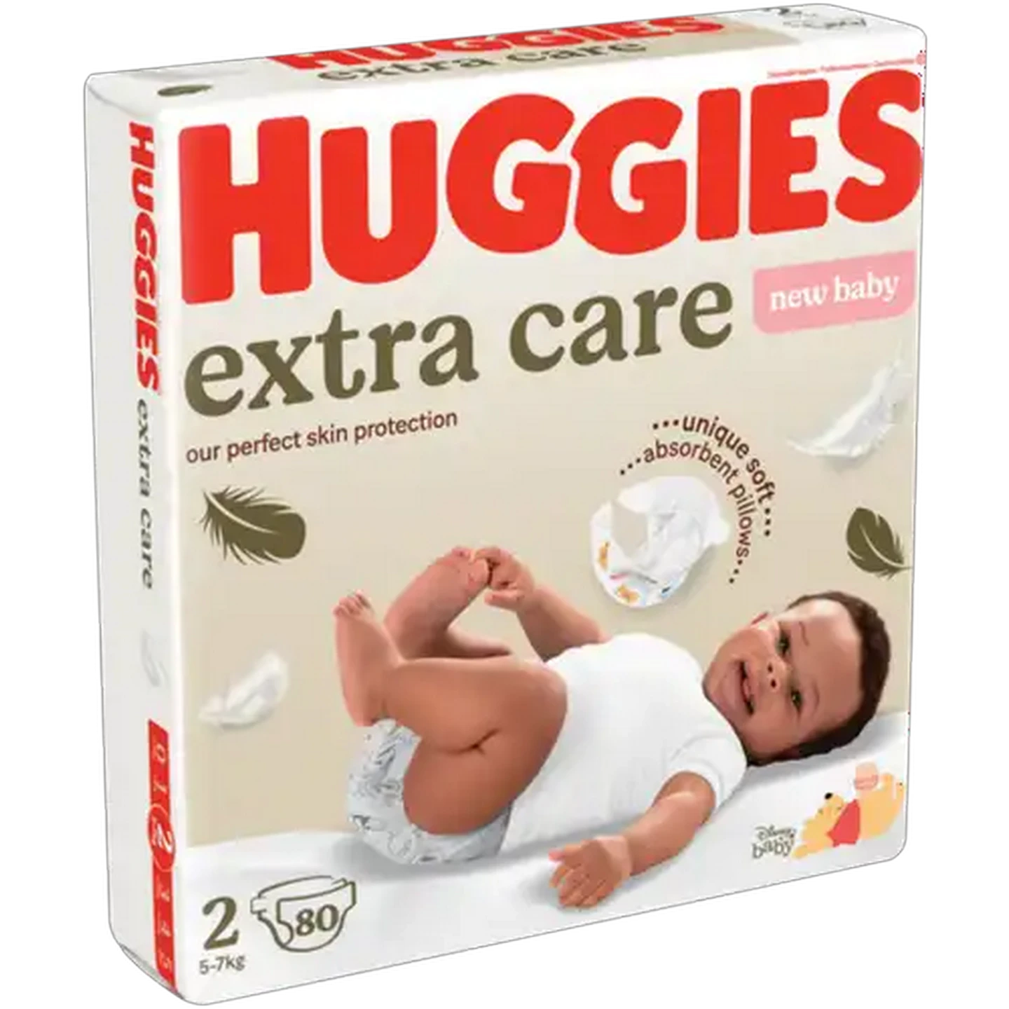 Image of Huggies Extra Care Size 2 Diapers 80 Pack (5-7kg)