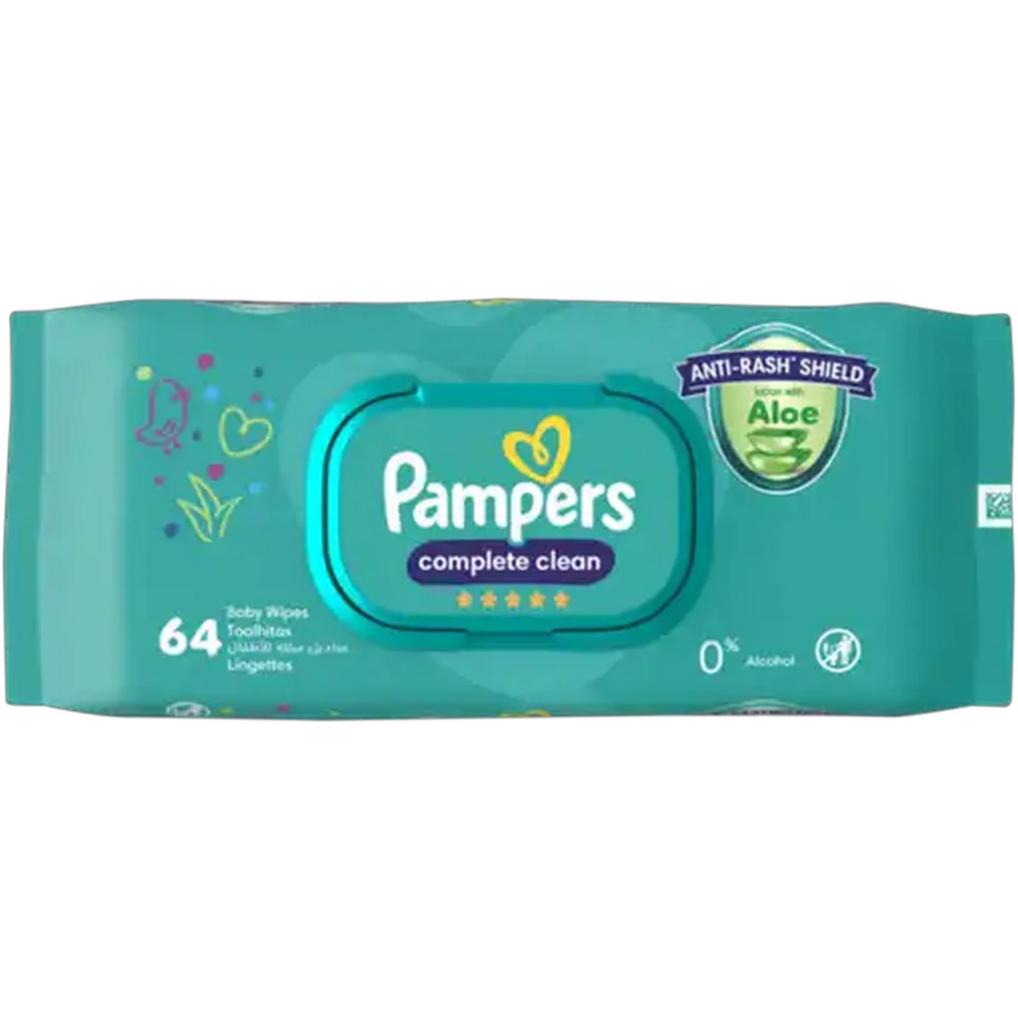Image of Pampers Complete Clean Baby Wipes 64 Pack