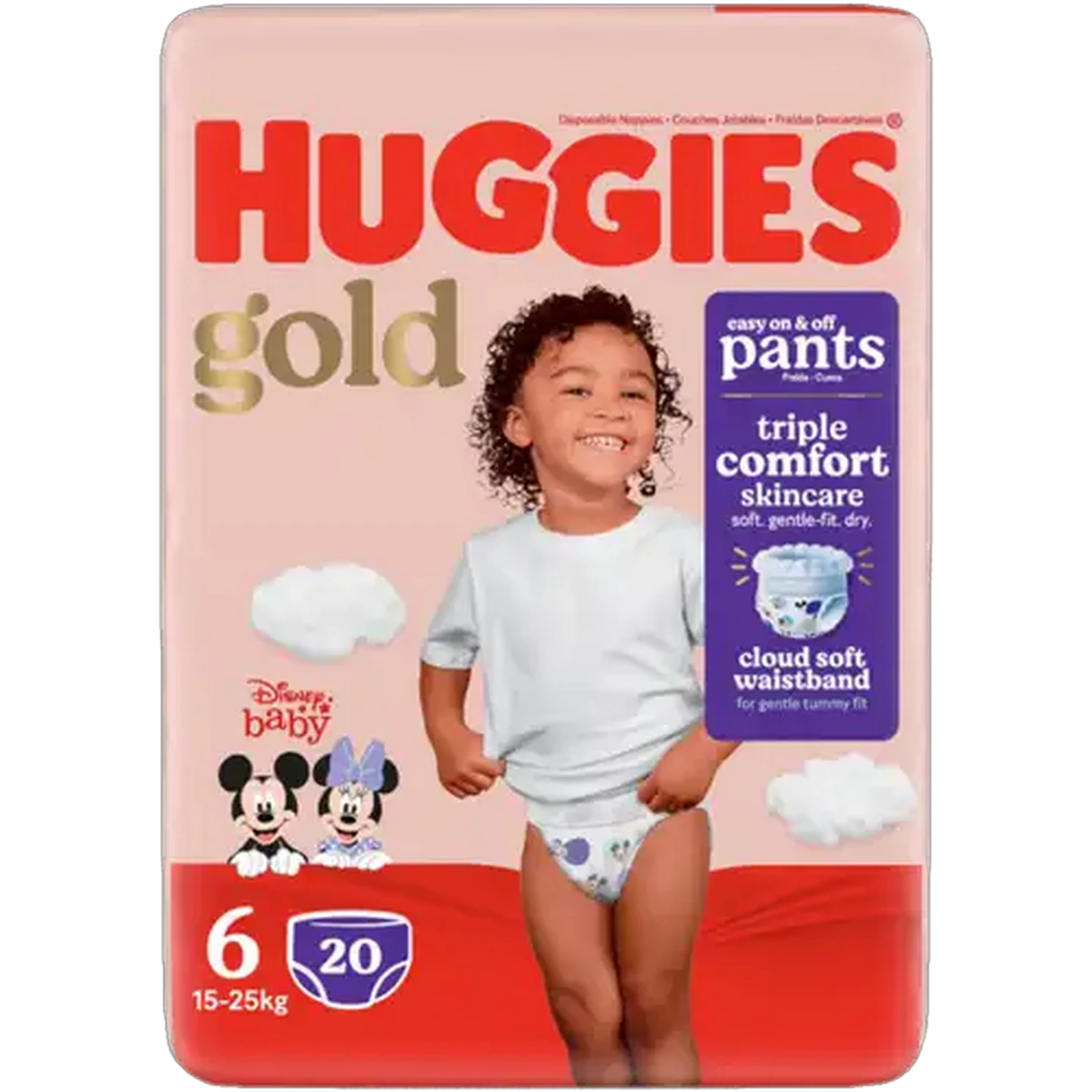 Image of Huggies Gold Size 6 Disposable Nappy Pants 20 Pack