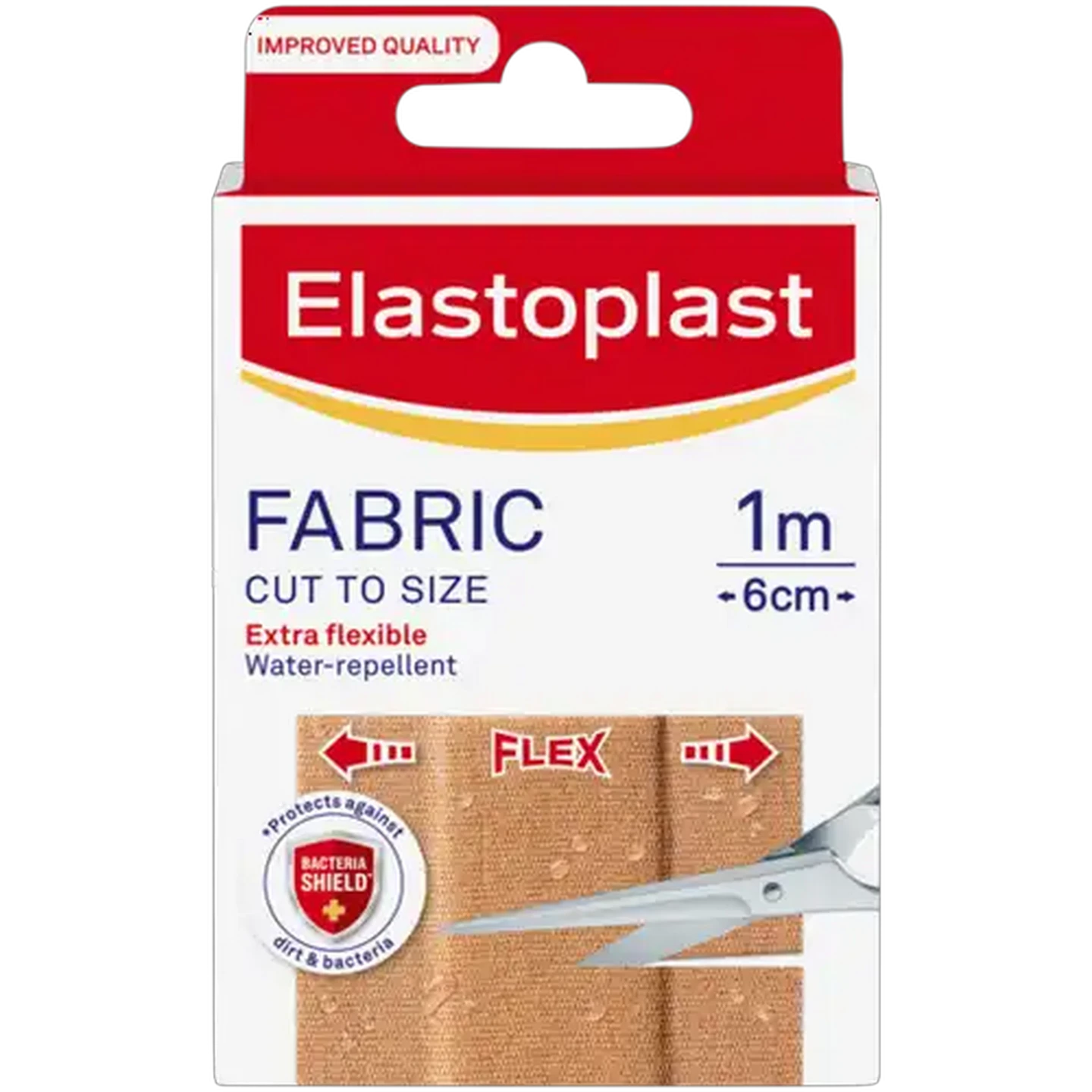 Image of Elastoplast Brown Fabric Cut to Size Plasters 1m