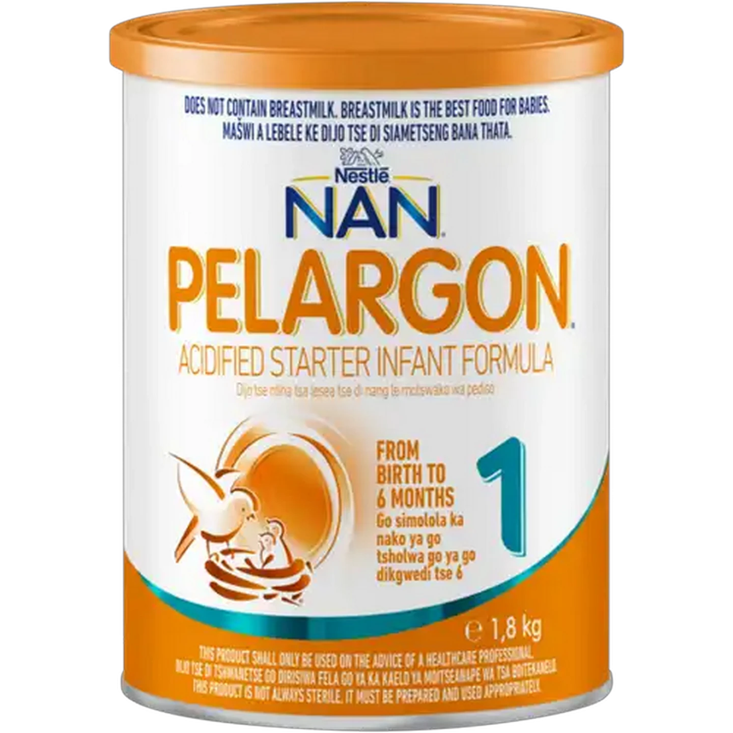 Image of NAN Pelargon Stage 1 0-6 Months Acidified Starter Infant Formula 1.8kg