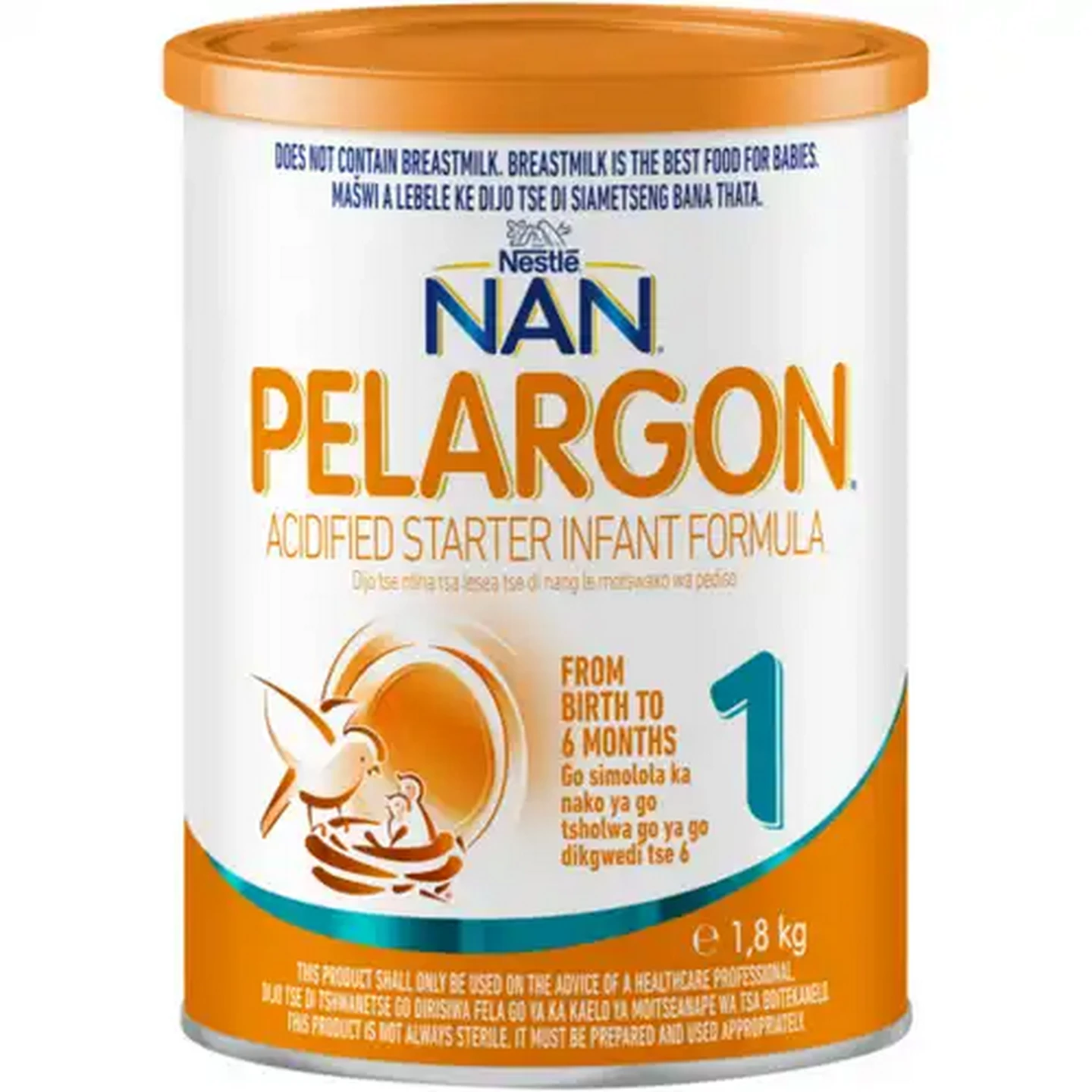 Image of NAN Pelargon Stage 1 0-6 Months Acidified Starter Infant Formula 1.8kg