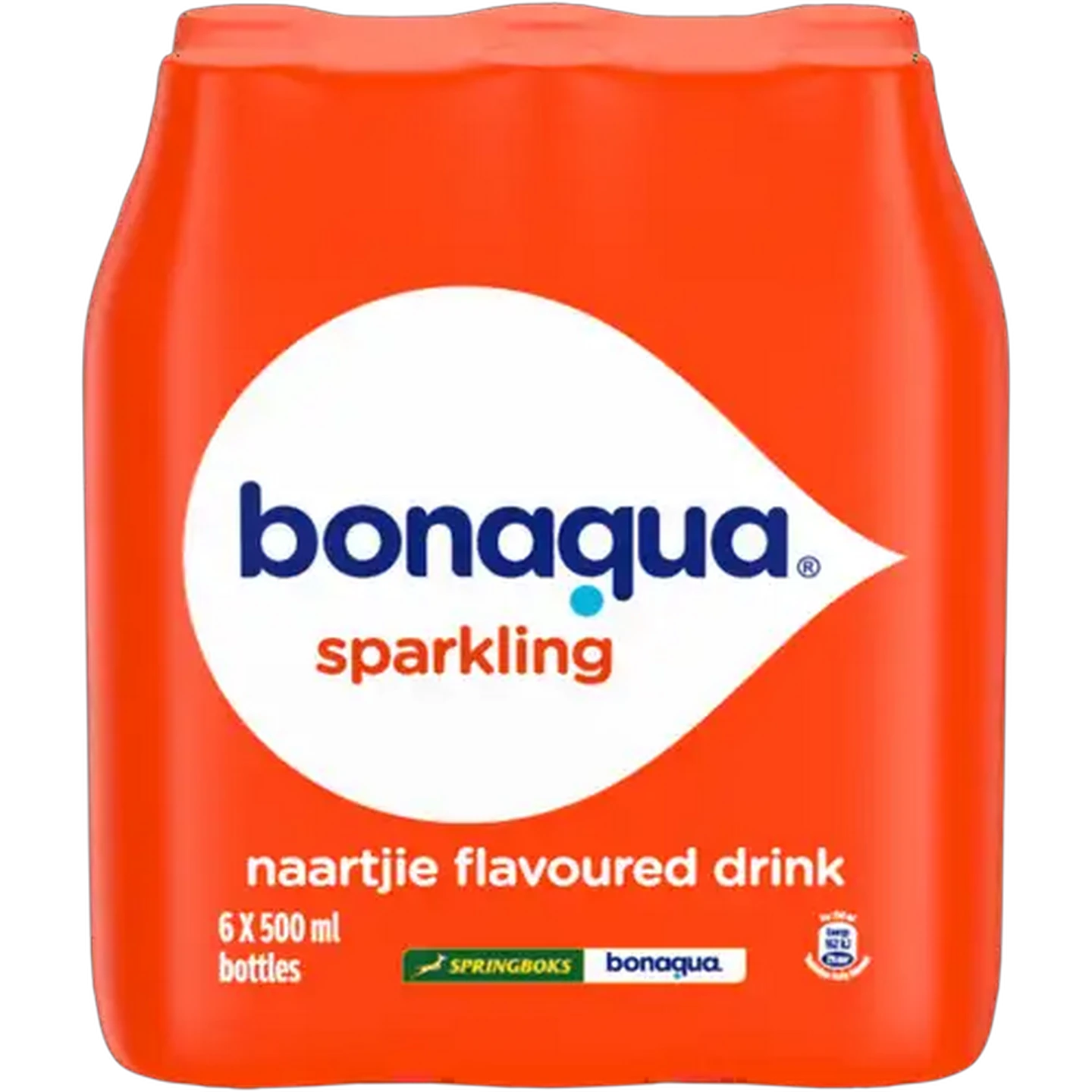 Image of Bonaqua Sparkling Naartjie Flavoured Water Bottles 6 x 500ml