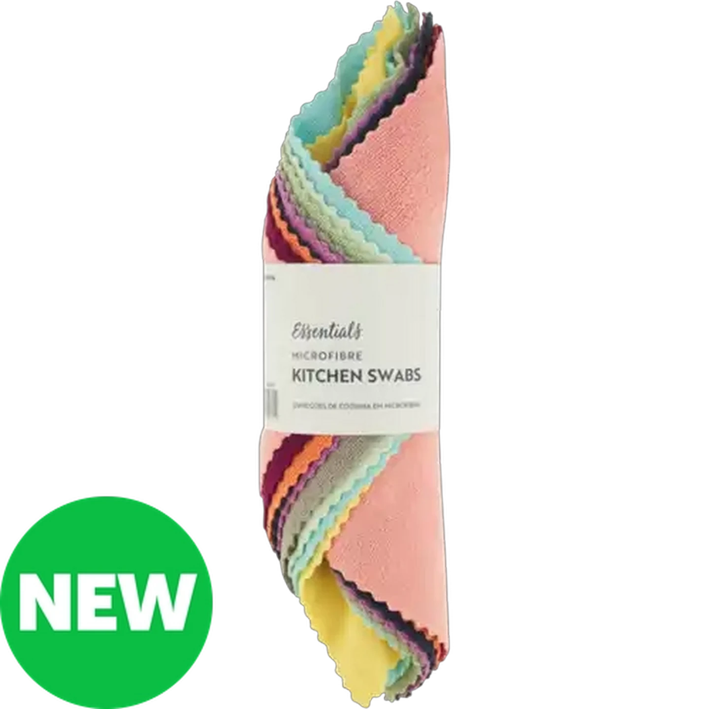 Image of Essentials Microfibre Kitchen Swabs 10-Pack