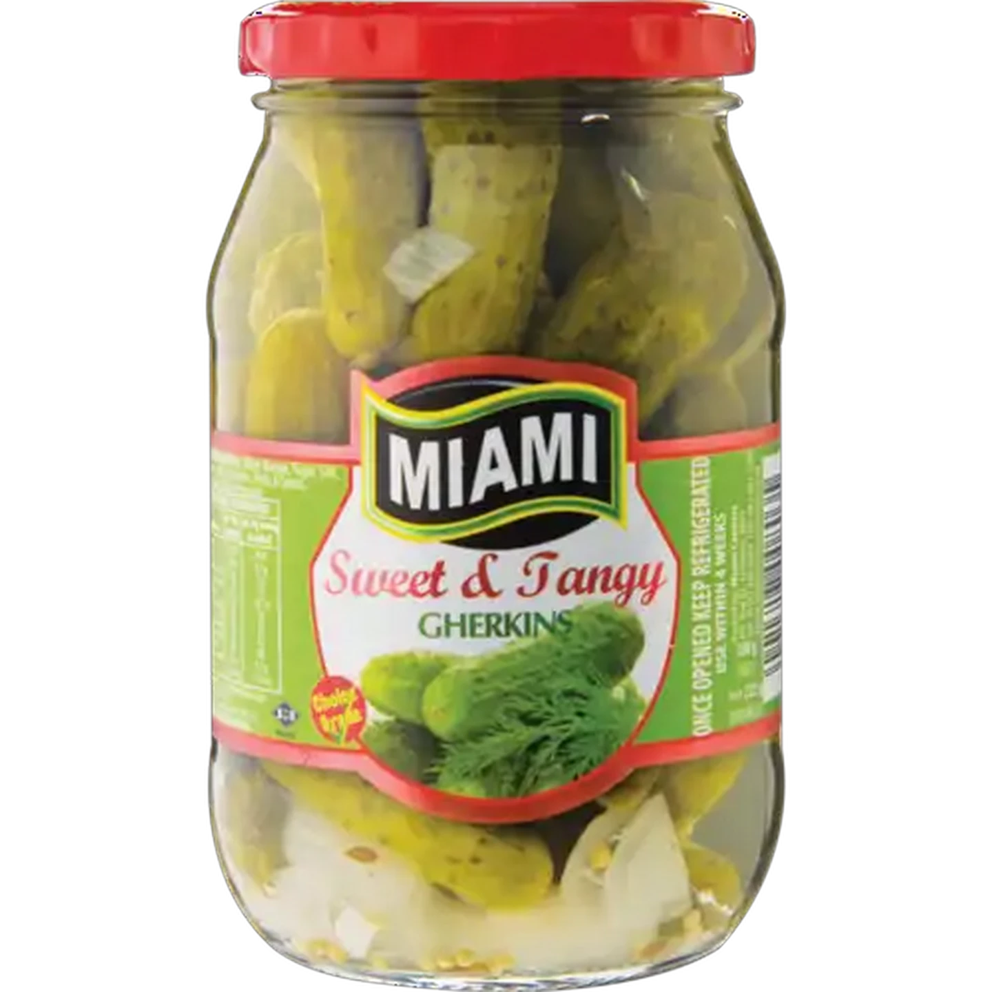 Image of Miami Sweet & Tangy Gherkins 380g