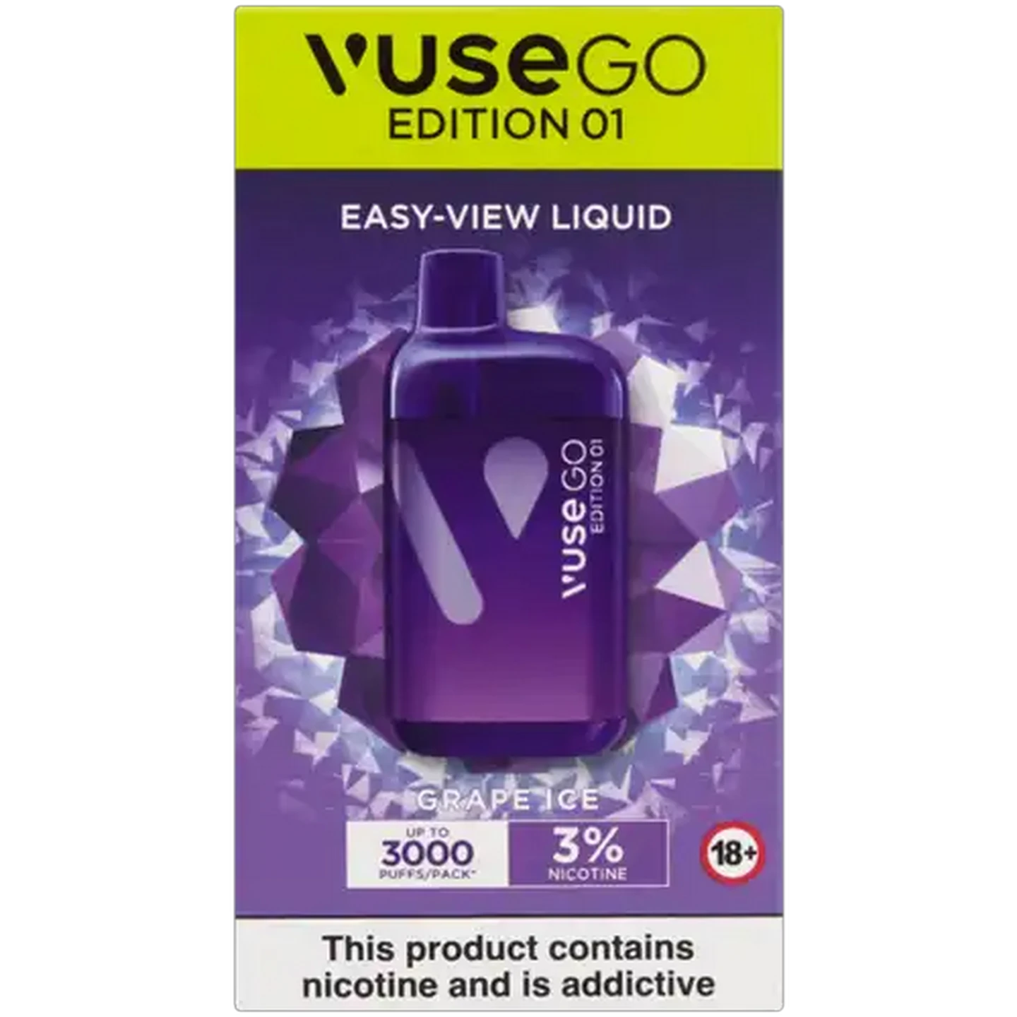 Image of Vuse Go Edition 01 Purple Grape Ice 3% Disposable Vape 8ml (Non-Refundable. Non-Returnable.)
